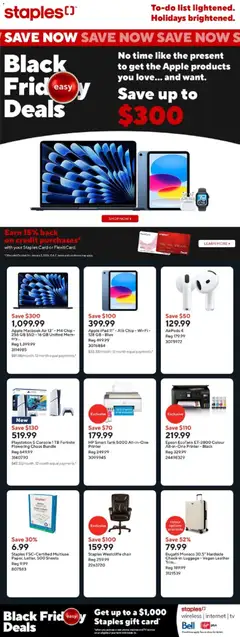 Preview Staples - Black Friday  valid from Nov 21, 2025
