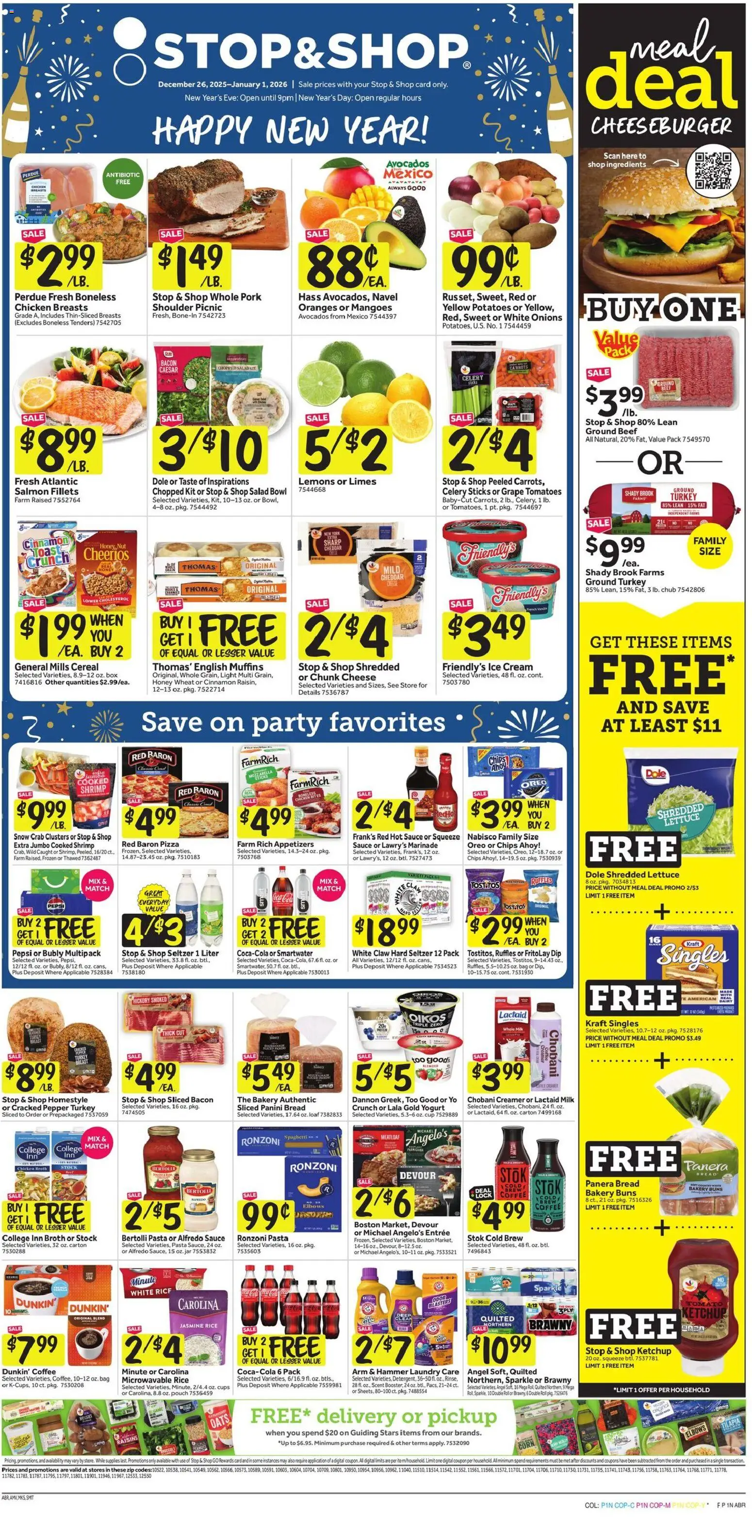 Stop & Shop Weekly Circular - NY - page 1- valid from 12/26/2025
