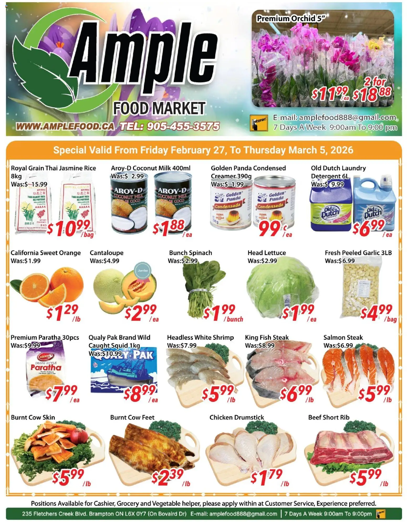 Ample Food Market weekly flyer / circulaire - page 1- valid from Feb 27, 2026