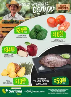 Soriana - Martes y Miércoles del Campo Súper: Tijuana, Mexicali, Ensenada, San Luis Río Colorado y Tecate válido desde 24/02/2026