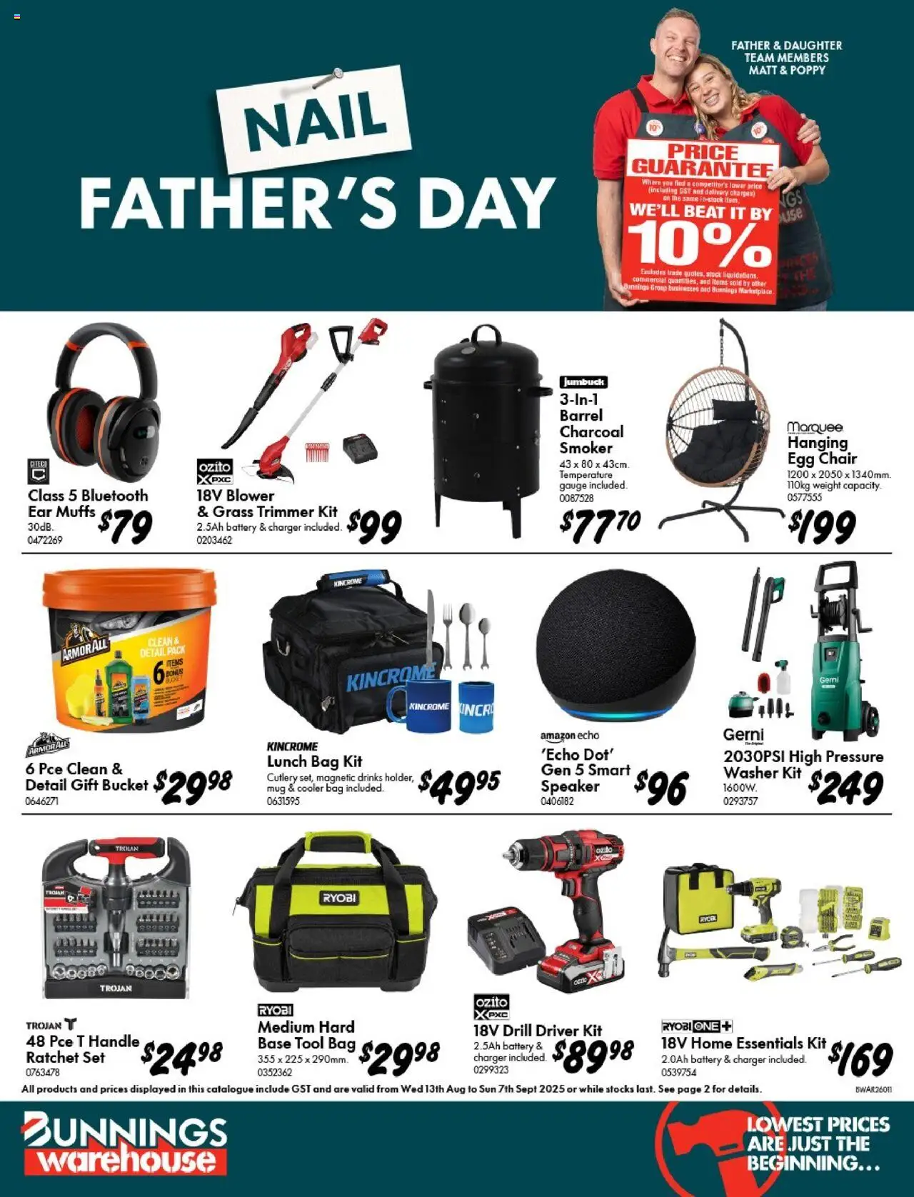 Bunnings Warehouse  Nail Father's Day Catalogue - page 1- valid from 13/08/2025