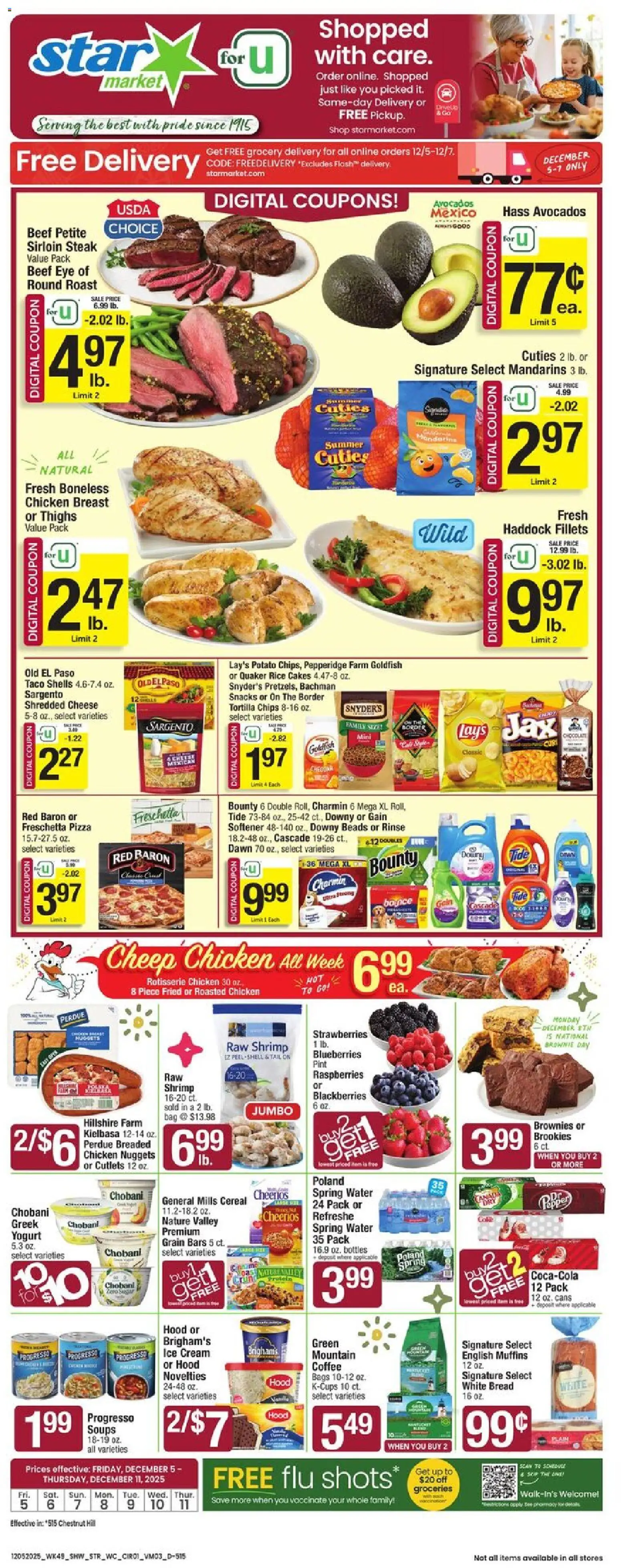 Star Market Weekly Ad - page 1- valid from 12/05/2025