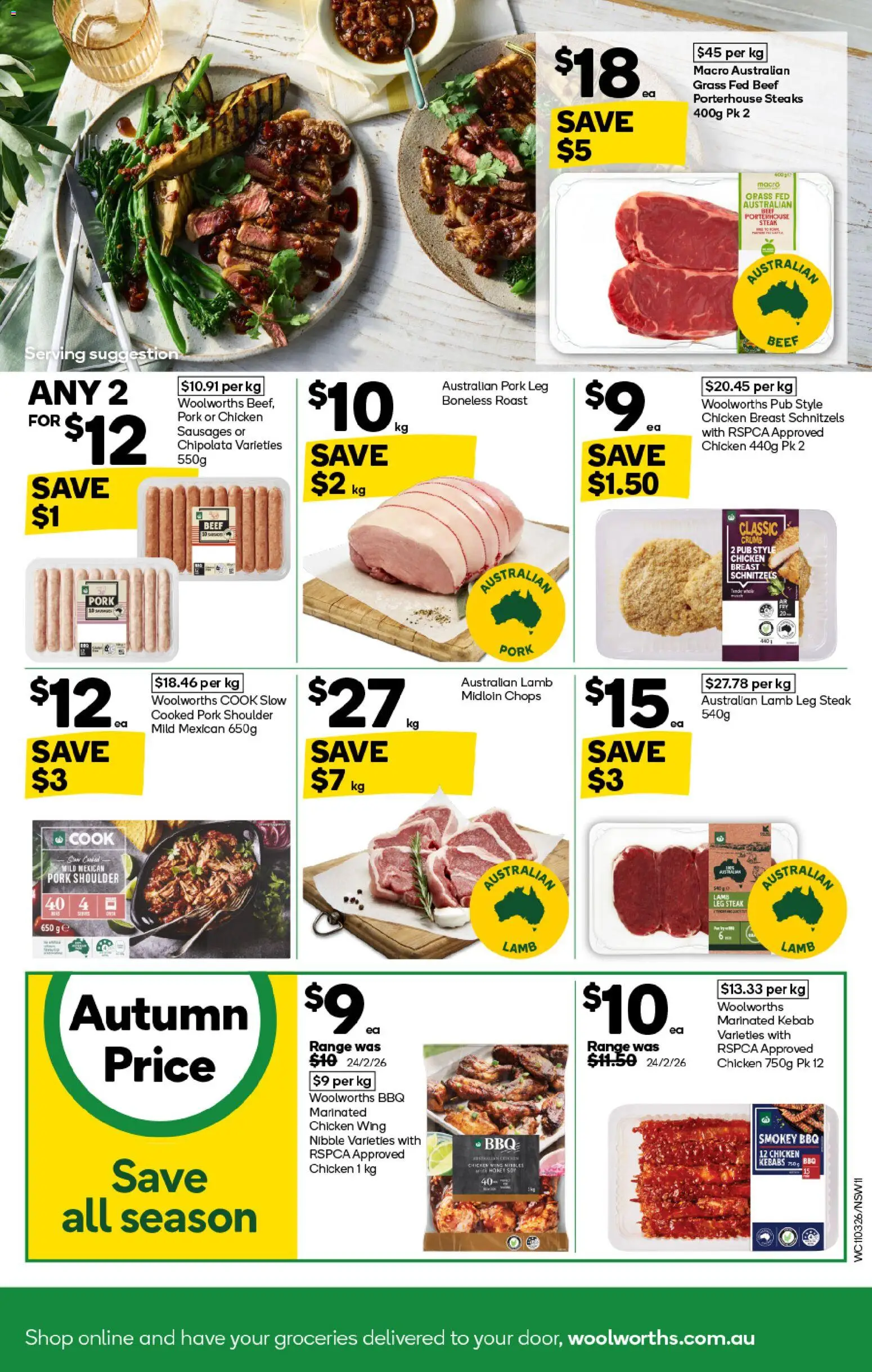Woolworths catalogue  - page 11- valid from 11/03/2026