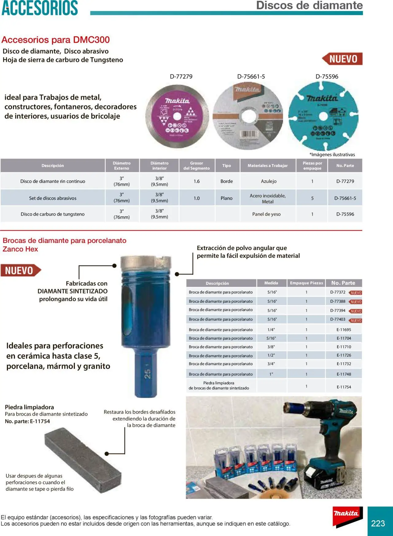 Makita catálogo Accesorios - página 223- válido desde 08/07/2024
