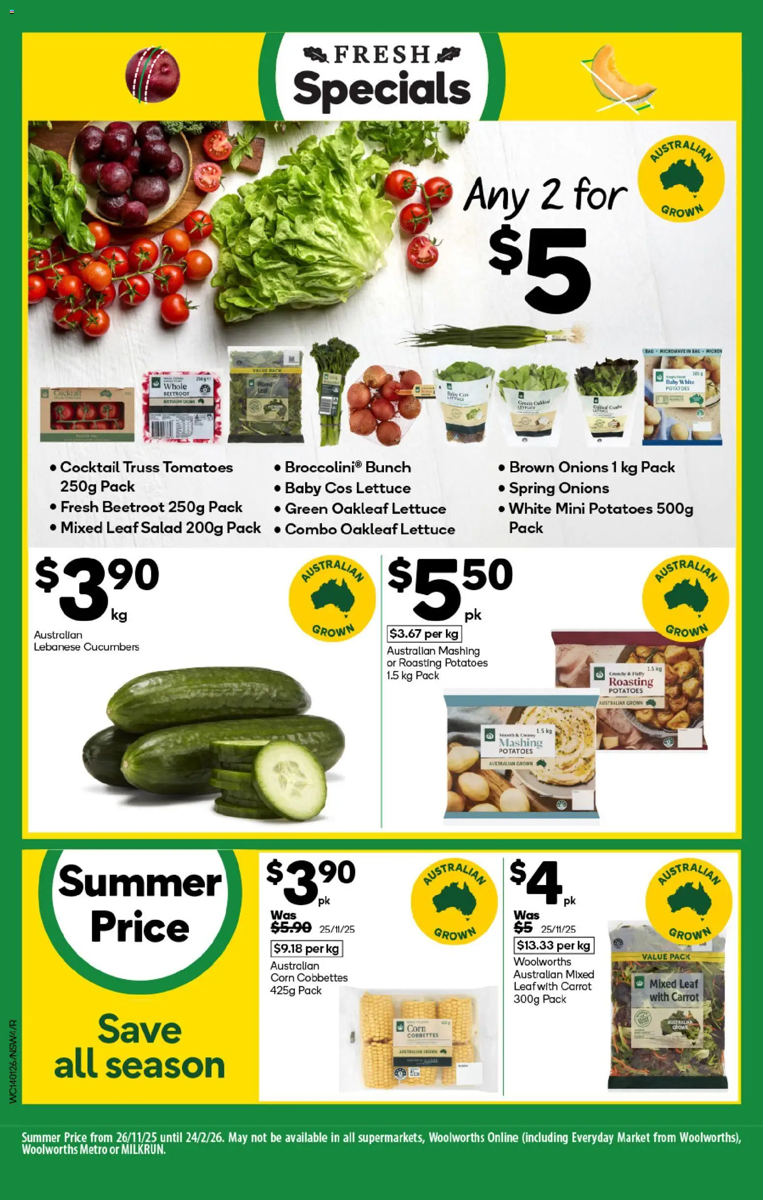Weekly catalogue Woolworths 14/01 - page 4- valid from 14/01/2026