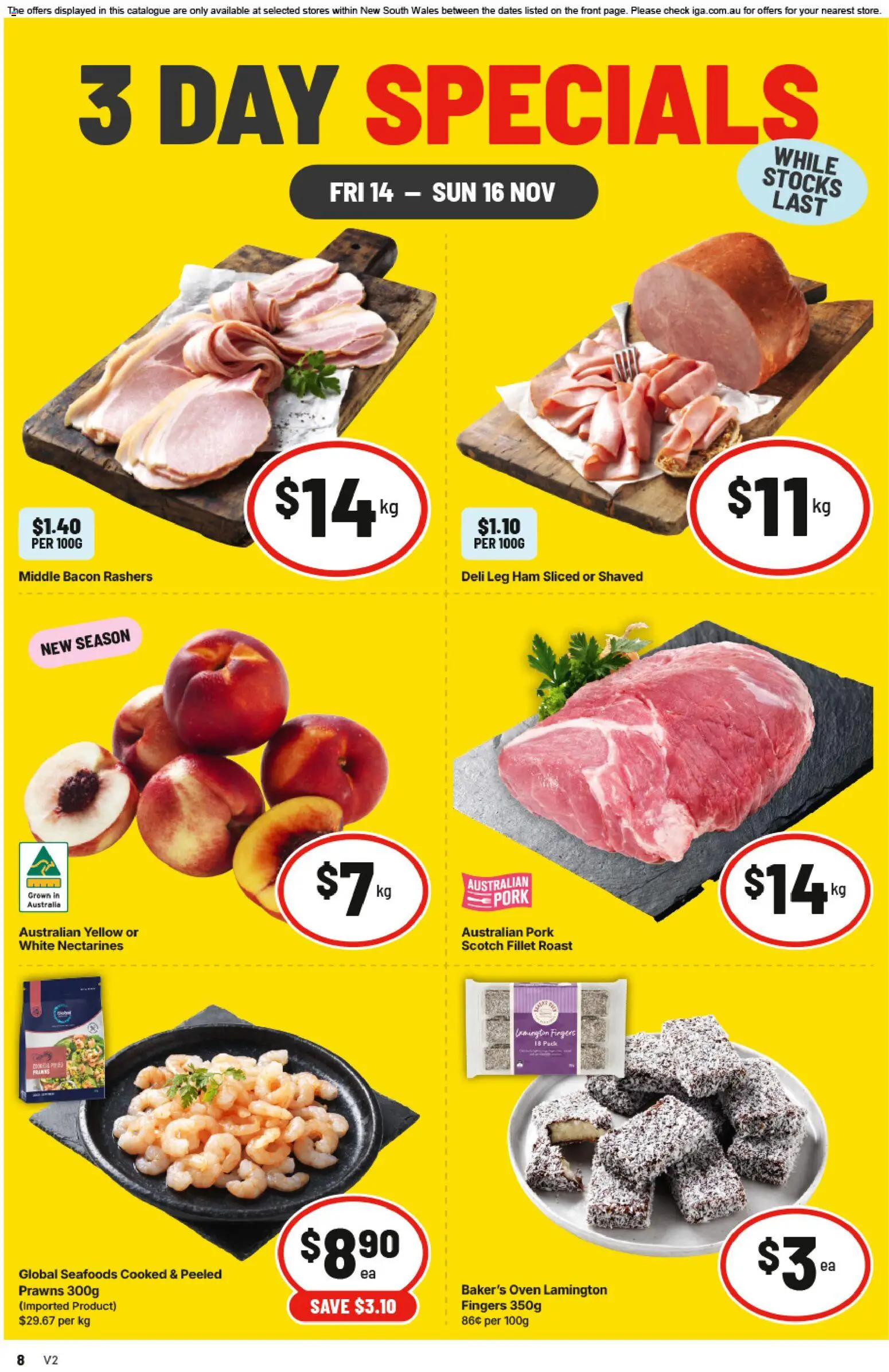 IGA 3 Day Specials NSW - page 1- valid from 14/11/2025