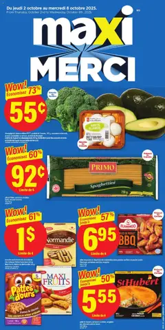 Preview Maxi weekly flyer / circulaire valid from Oct 2, 2025
