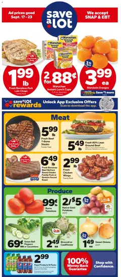 Preview Save a Lot Weekly Ad valid from 09/17/2025