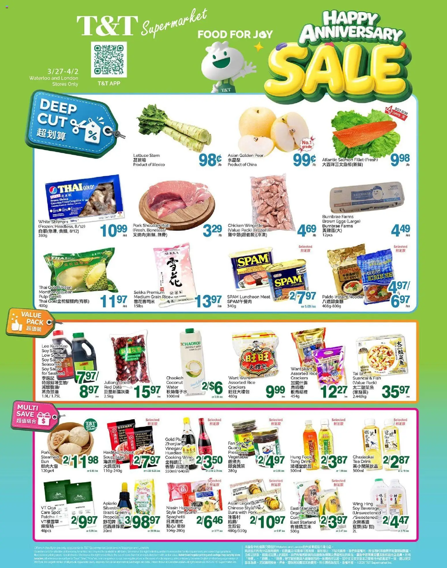 T&T Supermarket weekly flyer / circulaire - page 1- valid from Mar 27, 2026