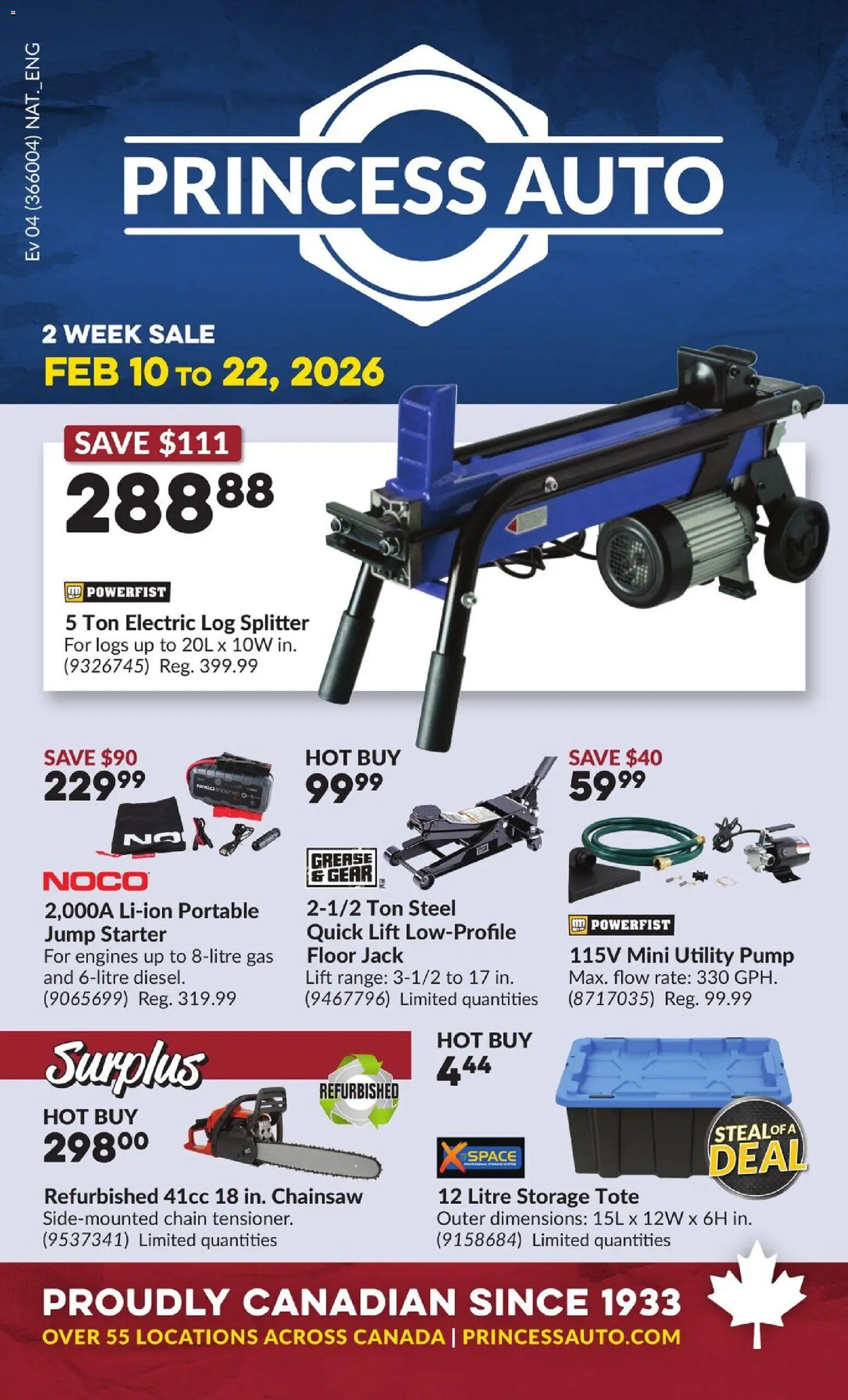 Princess Auto - 2 Week Sale! - page 1- valid from Feb 10, 2026