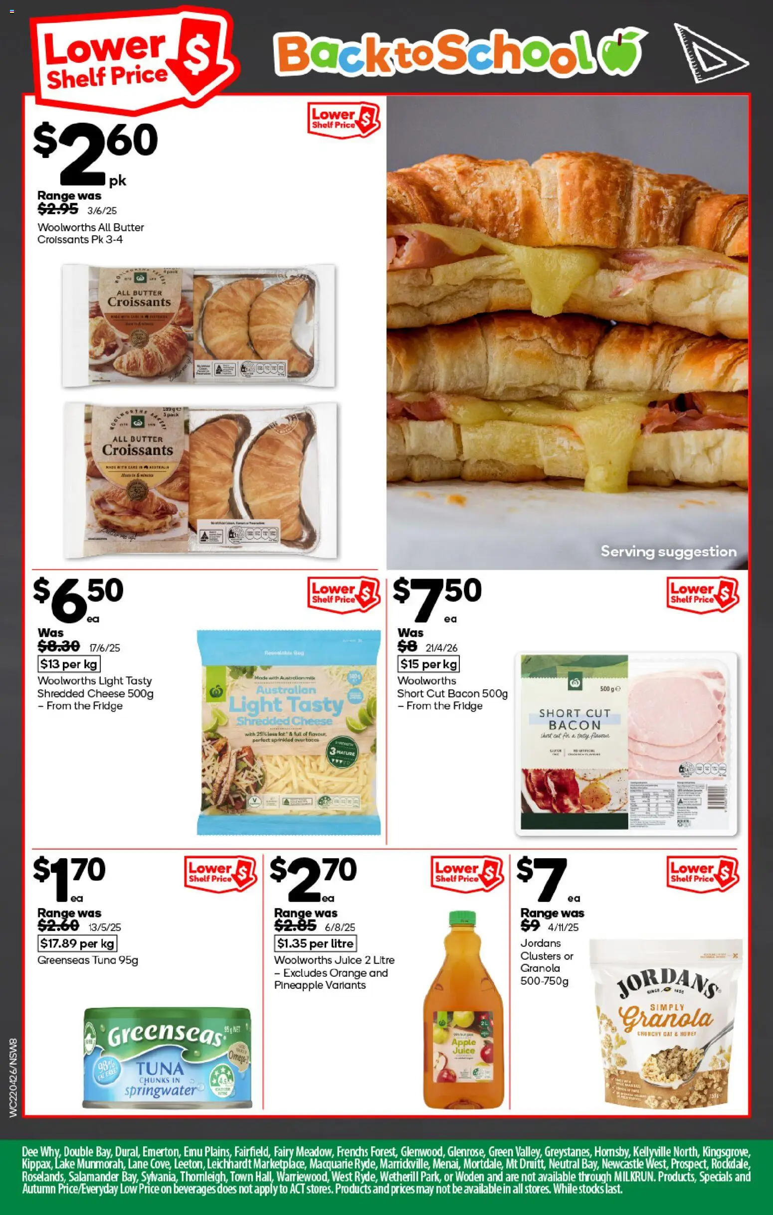 Woolworths catalogue  - page 8- valid from 22/04/2026