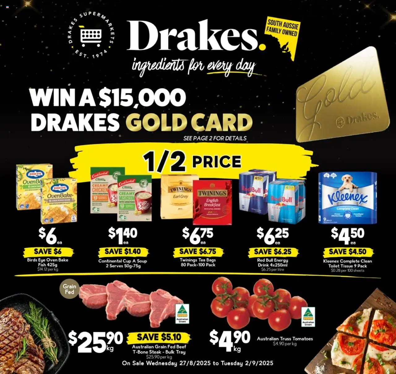 Drakes Catalogue SA - page 1- valid from 27/08/2025