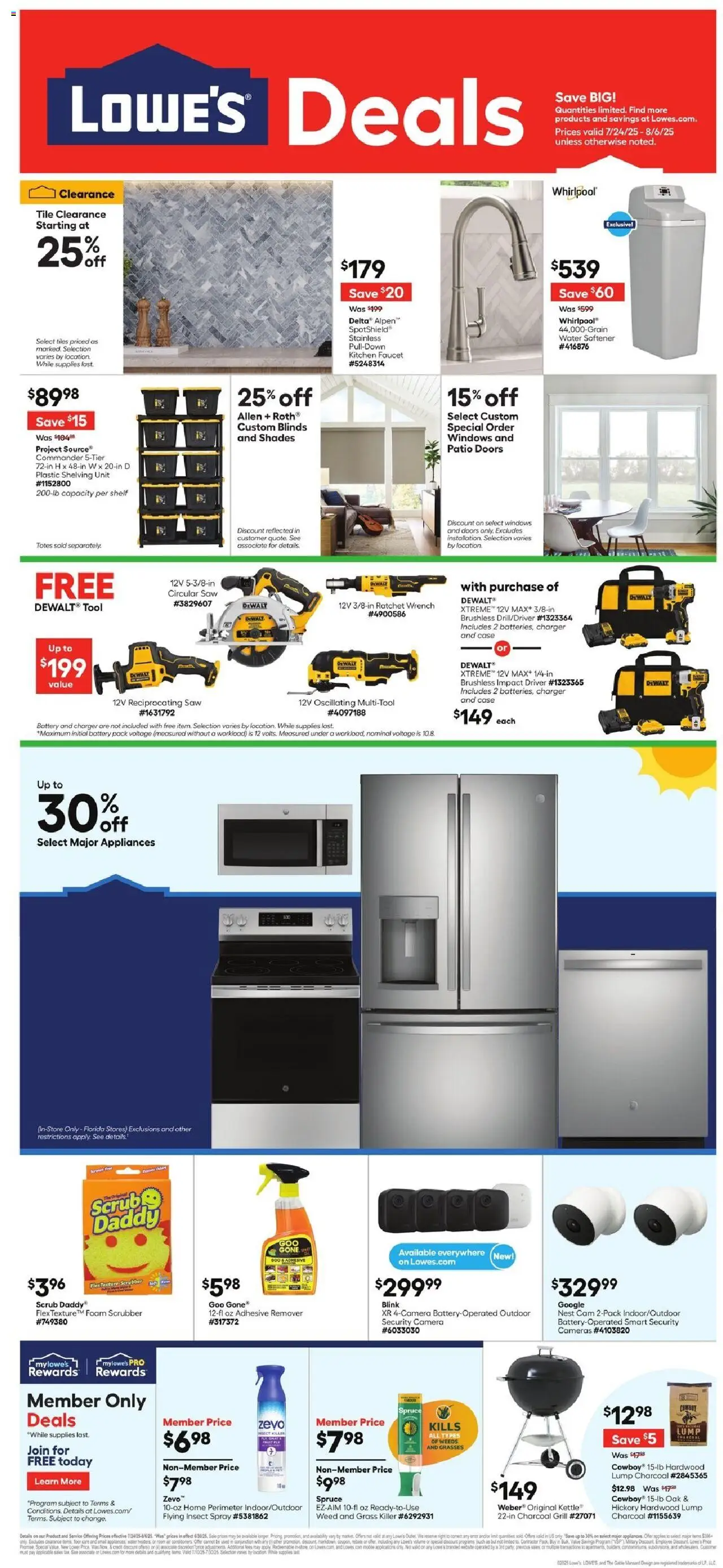 Lowe's Weekly Ad - page 1- valid from 07/24/2025