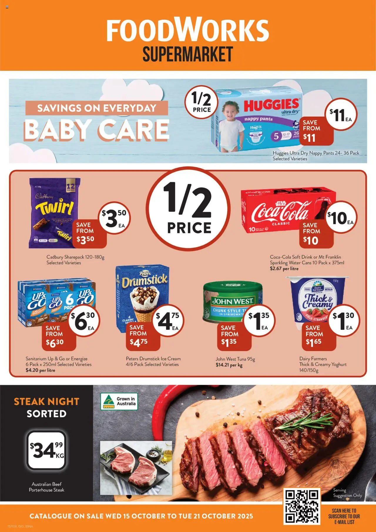 Foodworks Catalogue NSW - page 1- valid from 15/10/2025
