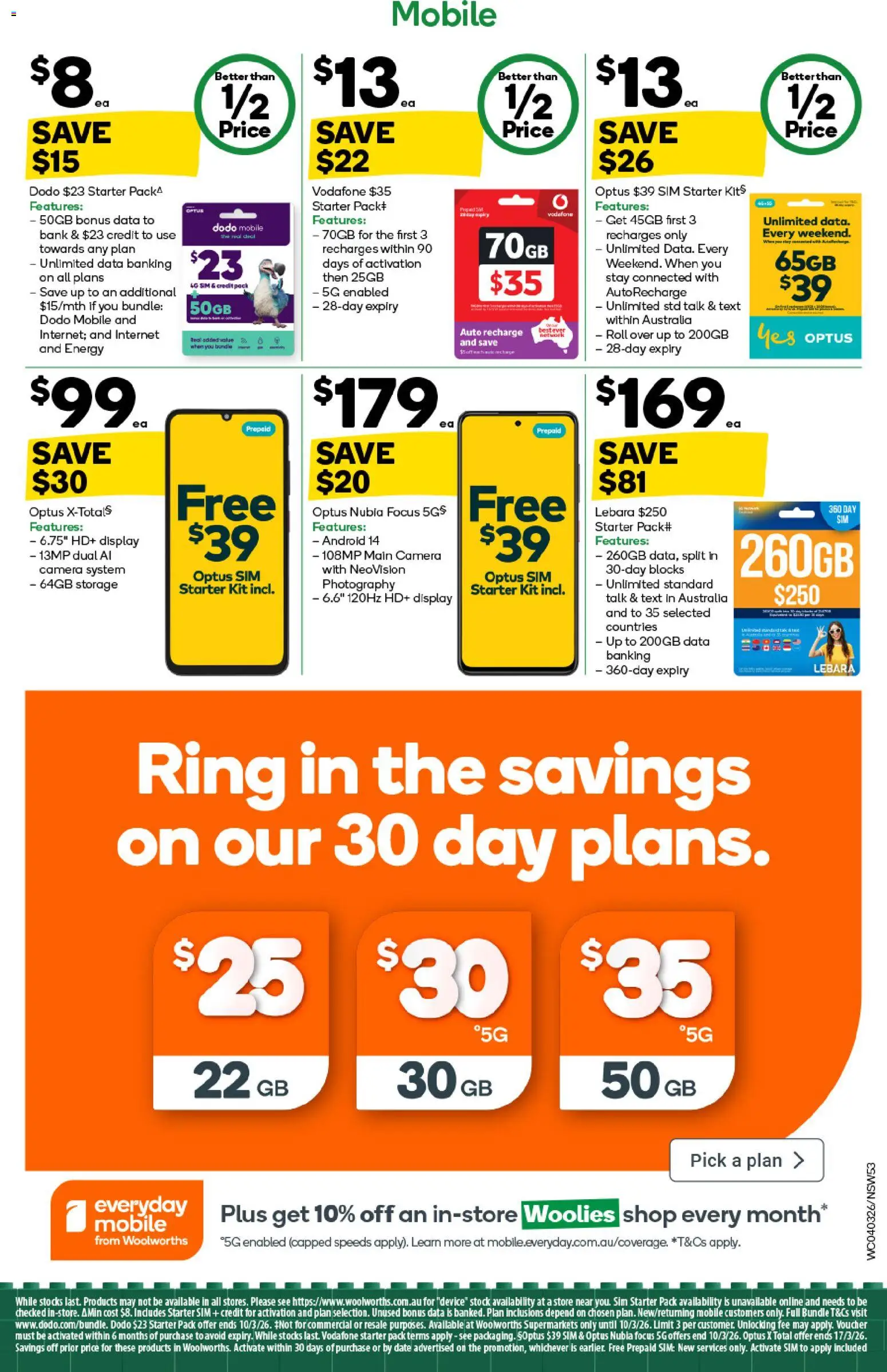 Woolworths catalogue  - page 53- valid from 04/03/2026