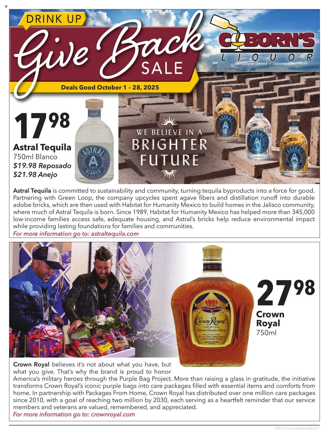 Coborn's Drink Up, Give Back - page 1- valid from 10/01/2025