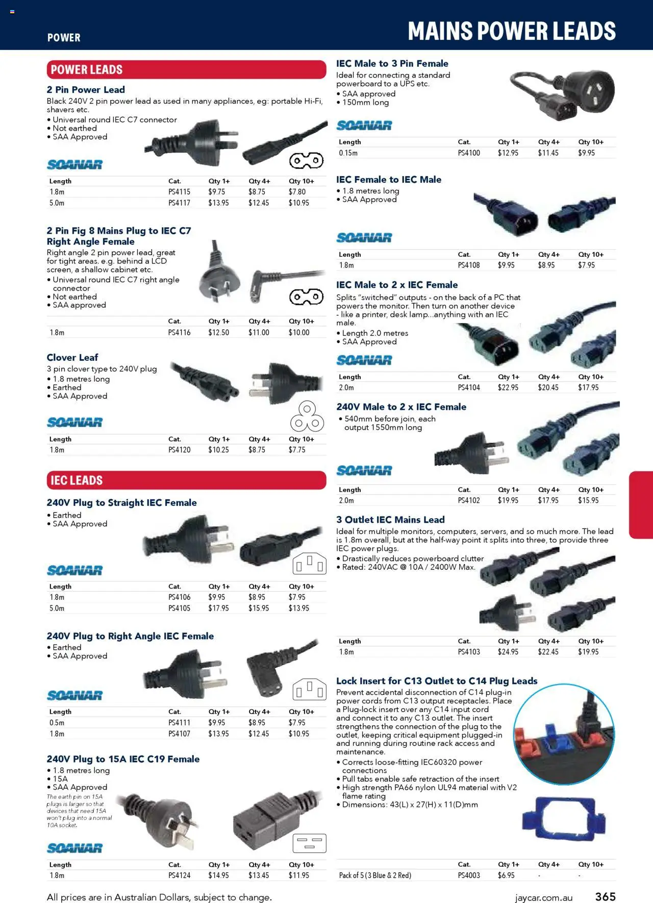 Jaycar Engineering & Scientific Catalogue 2025/2026  - page 365- valid from 09/07/2025