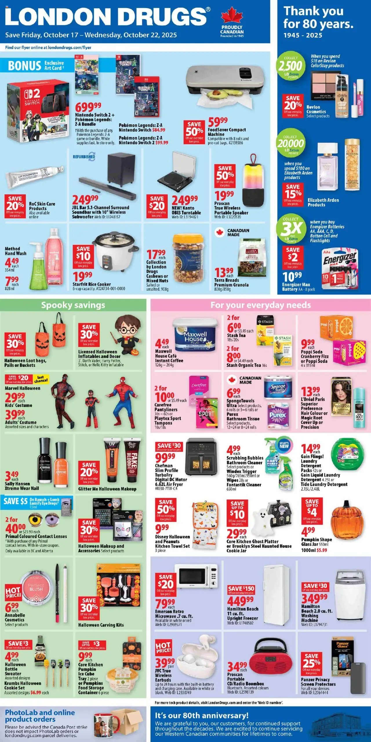 London Drugs weekly flyer / circulaire - page 1- valid from Oct 17, 2025
