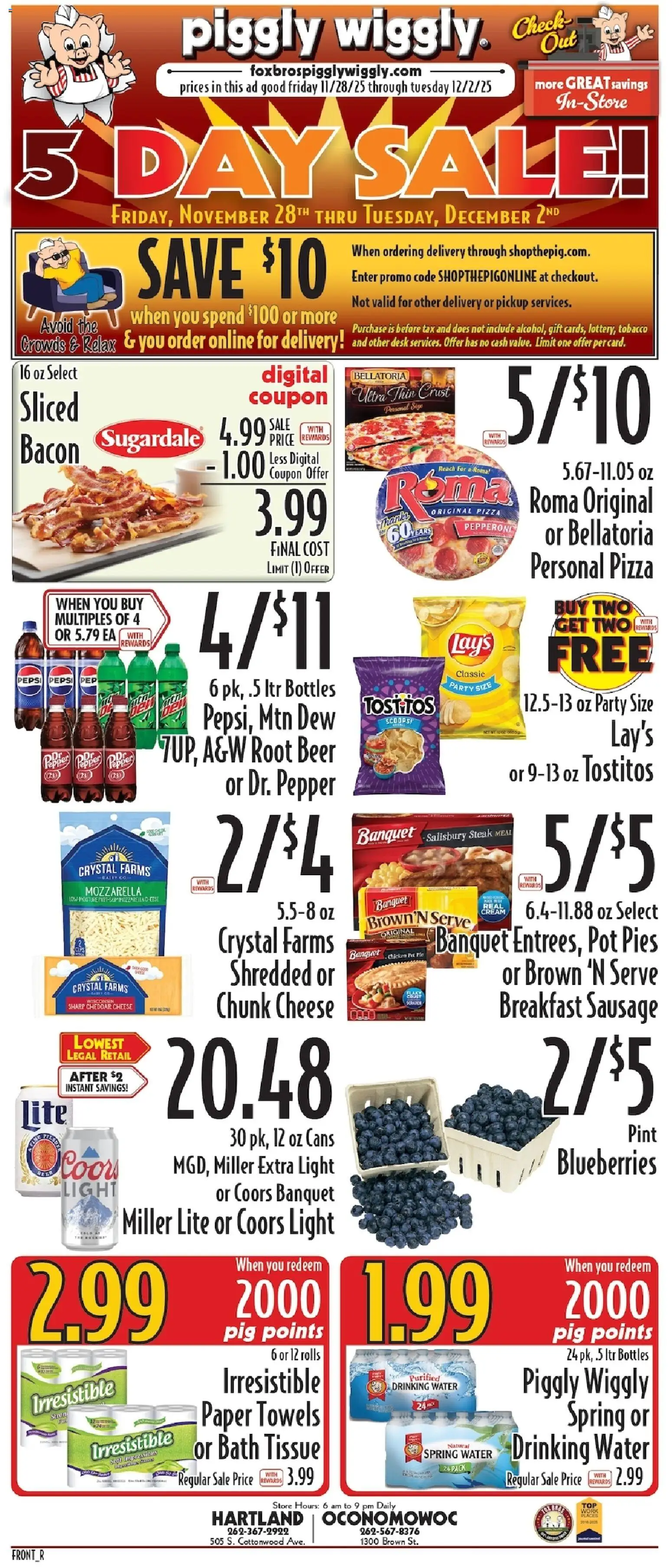 Piggly Wiggly Weekly Ad - page 1- valid from 11/28/2025
