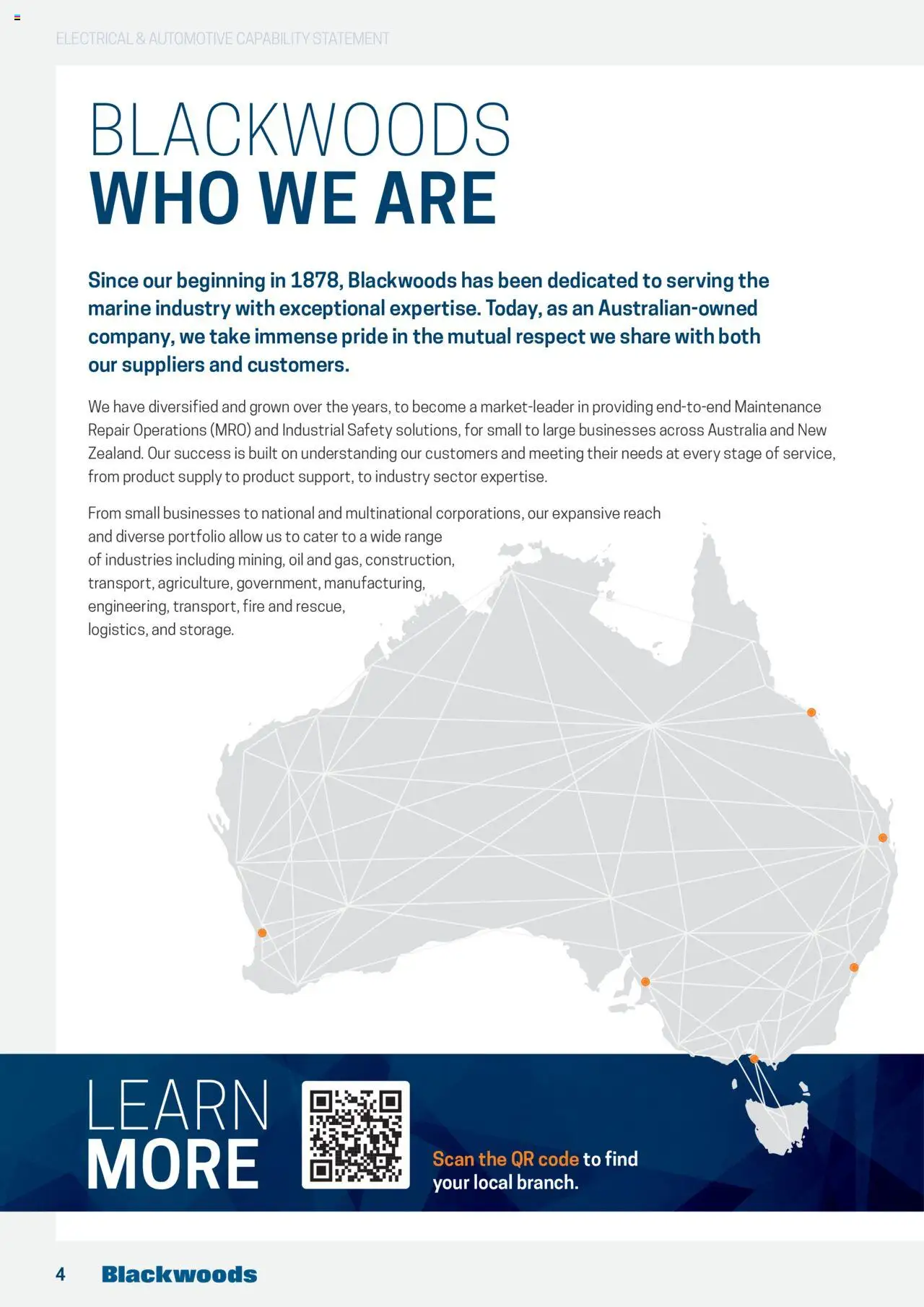 Black Woods  Electrical & Automotive Capability Statement  - page 4- valid from 08/08/2023