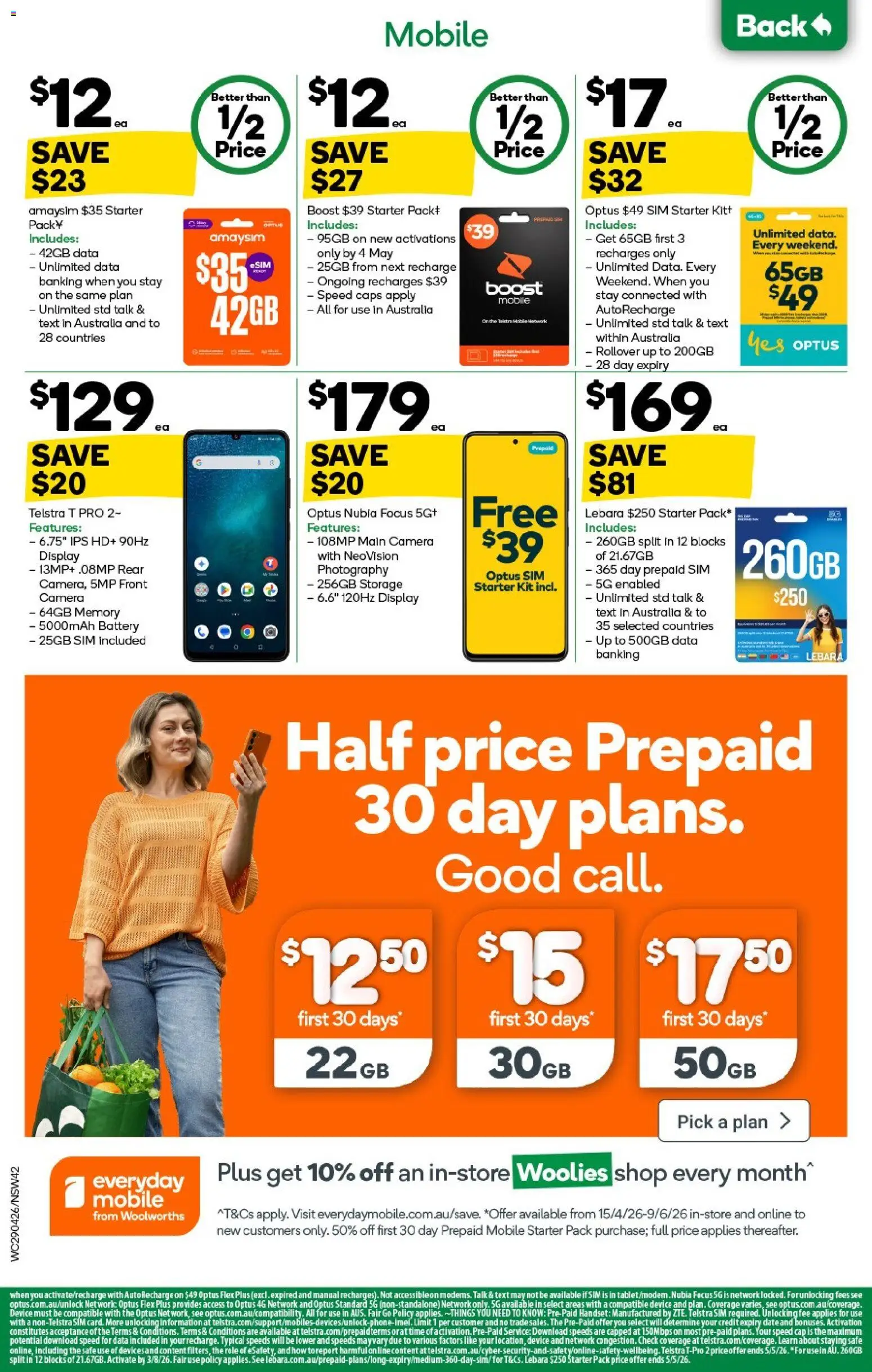 Woolworths catalogue  - page 42- valid from 29/04/2026