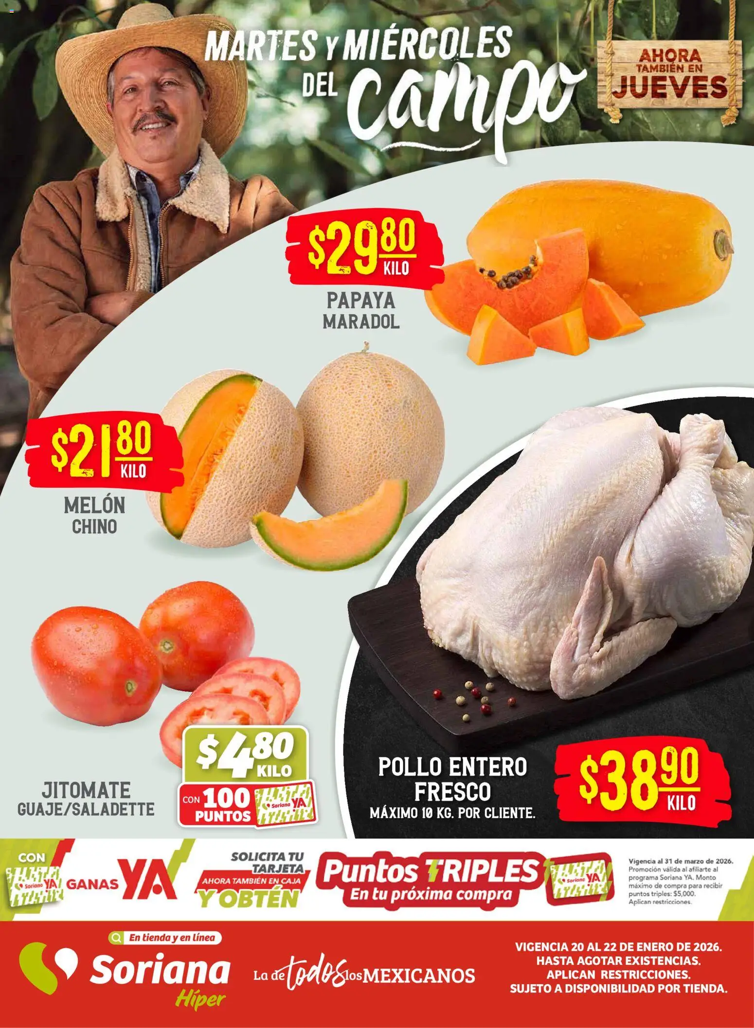 Soriana - Martes y Miércoles del Campo Híper: Tamaulipas (excepto Cd. Victoria y Tampico) - página 1- válido desde 20/01/2026