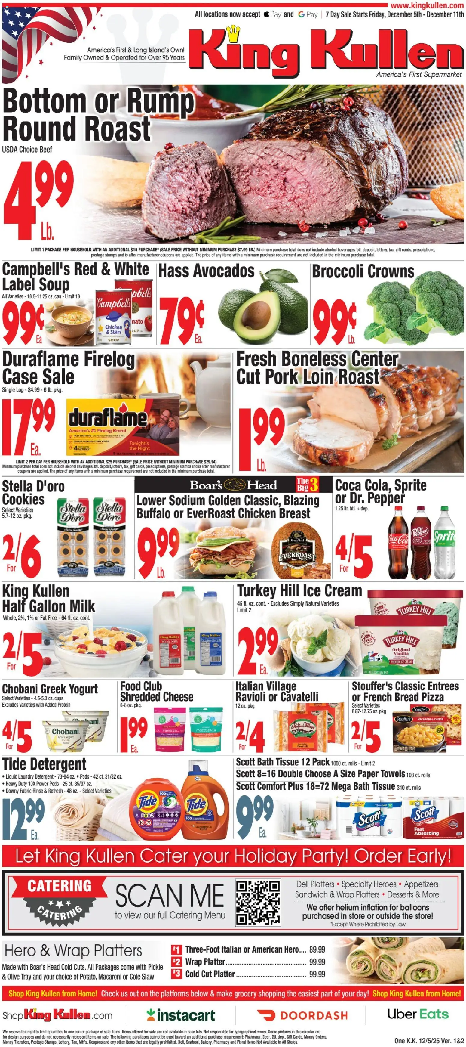 King Kullen Weekly Ad - page 1- valid from 12/05/2025