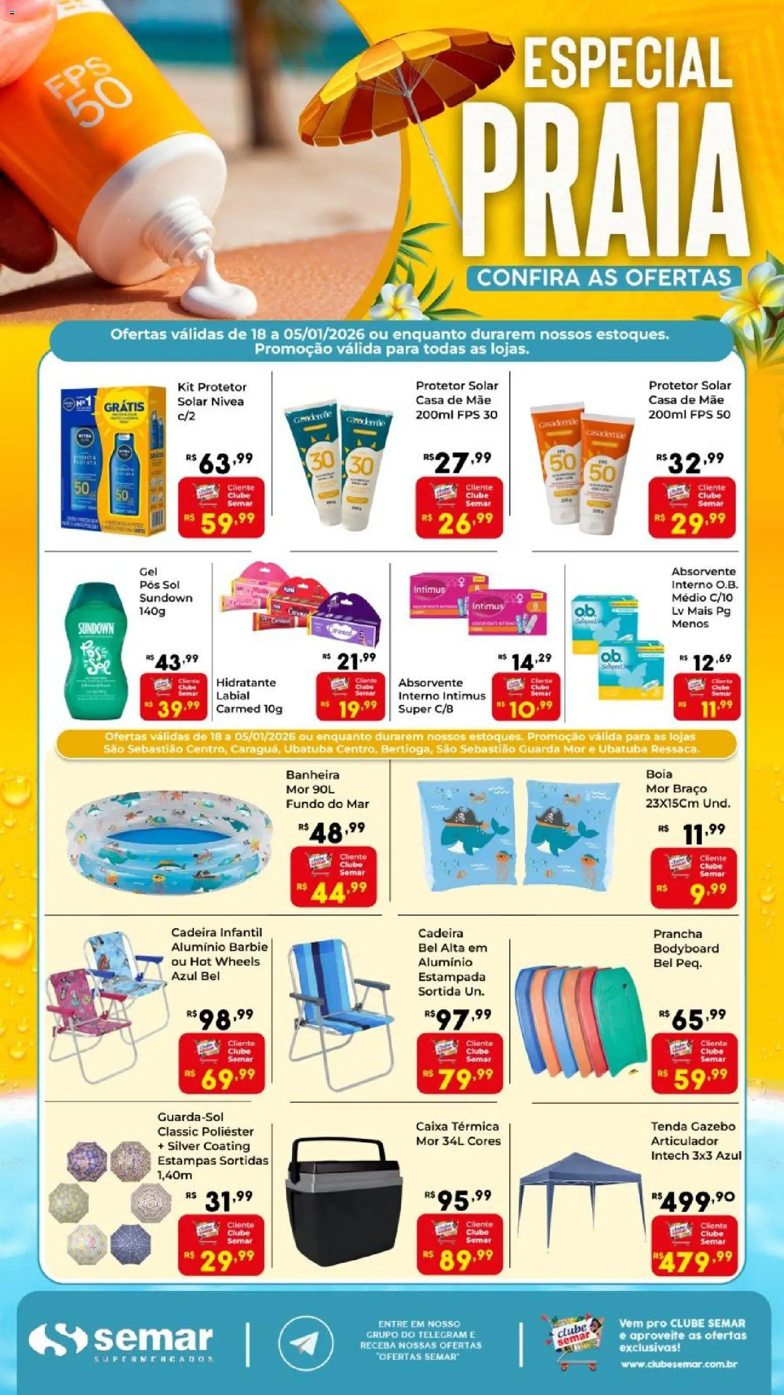 Semar Supermercado - Ofertas Especial Praia - página 1- válido a partir de 18/12/2025
