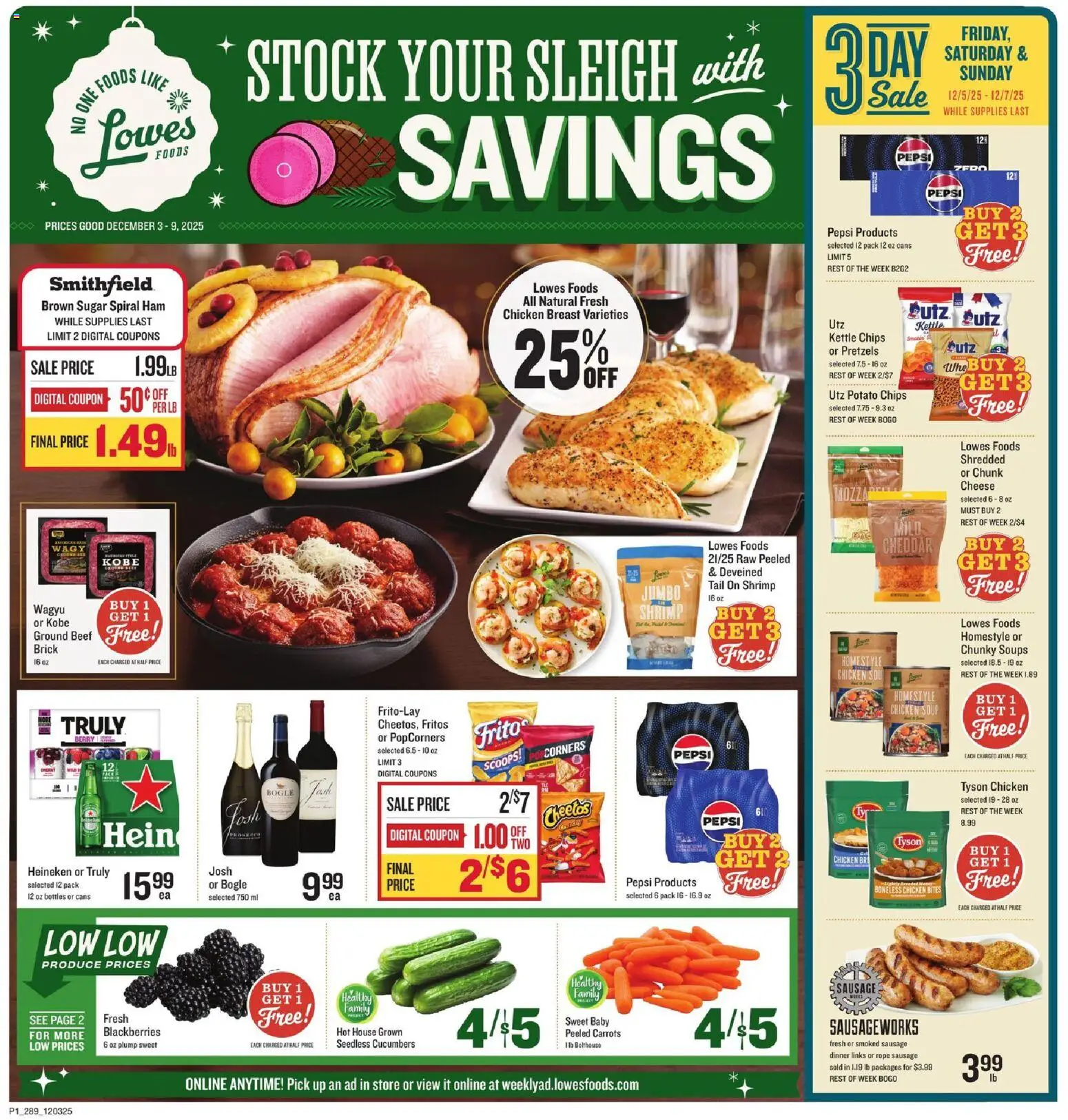 Lowes Foods Weekly Ad - GA - page 1- valid from 12/03/2025