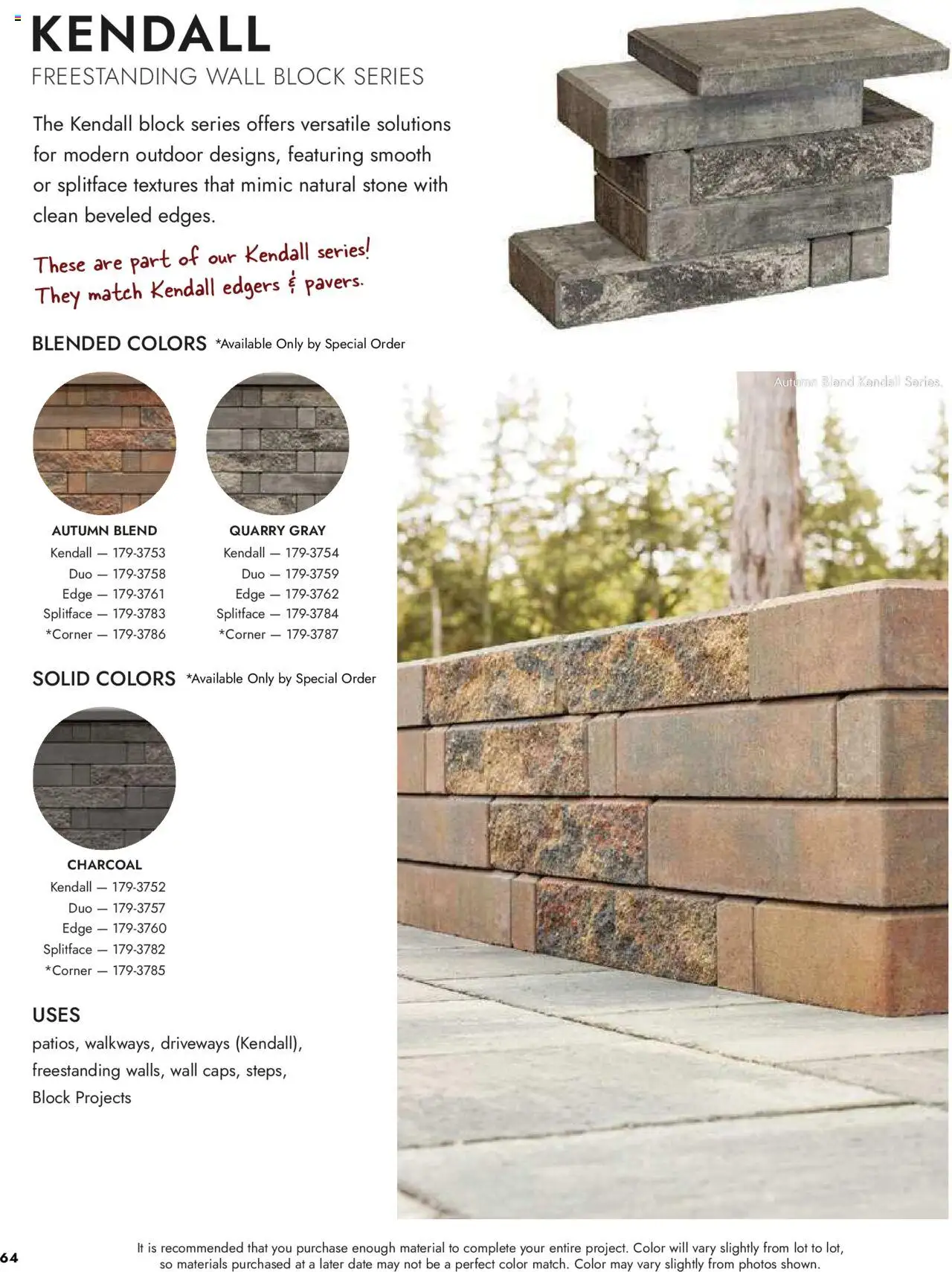 Menards Landscape Concrete Block - page 64- valid from 03/13/2025