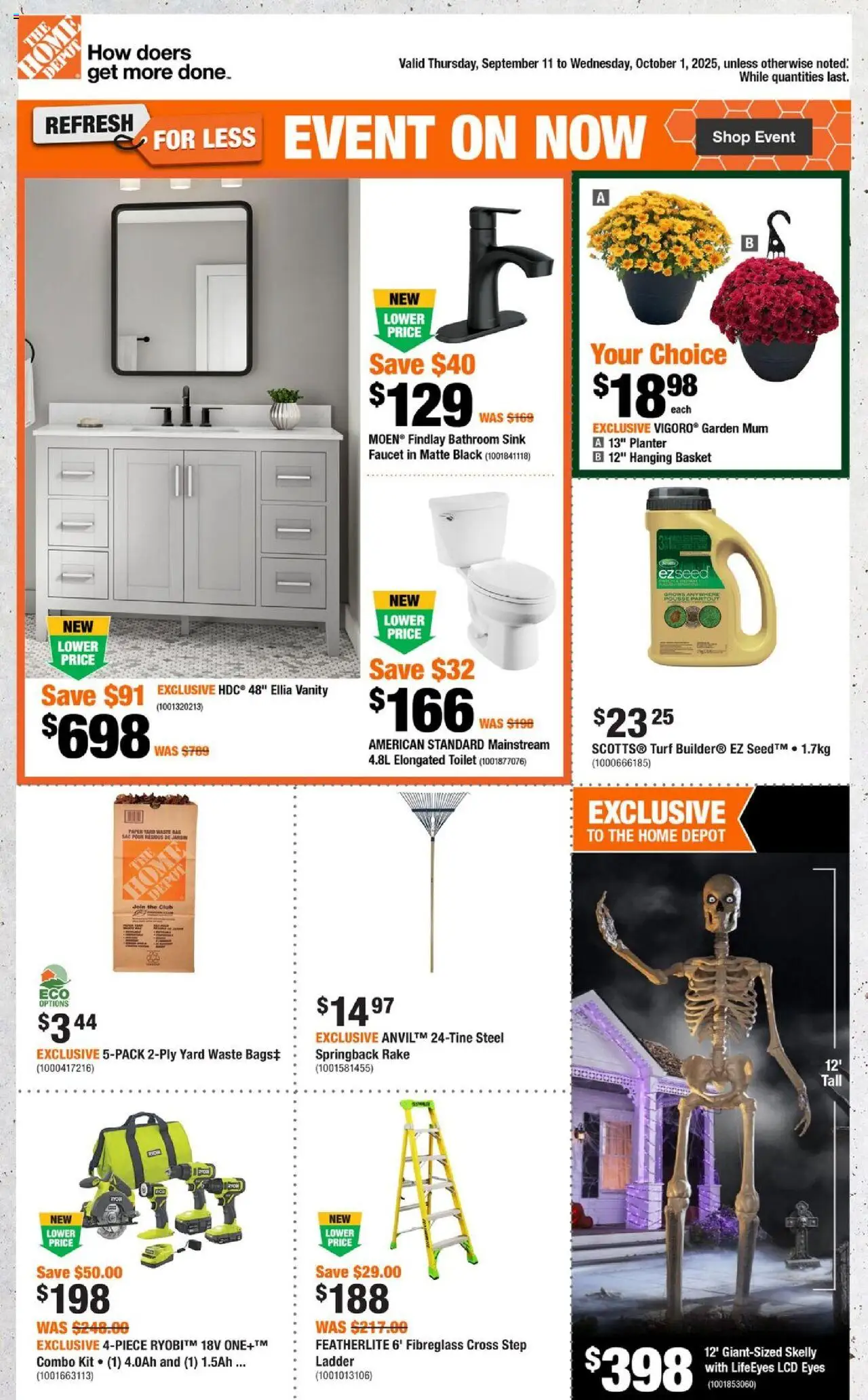 Home Depot weekly flyer / circulaire - page 1- valid from Sep 11, 2025