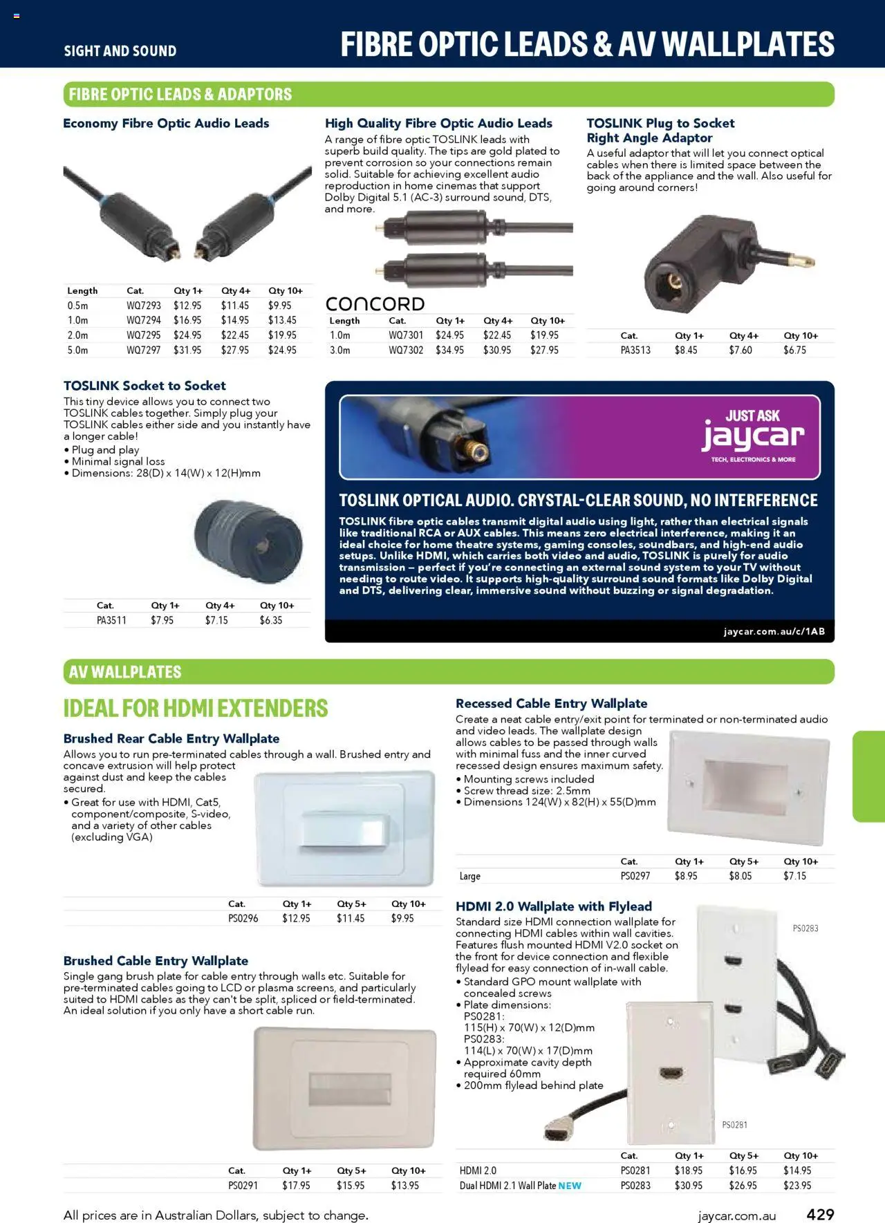 Jaycar Engineering & Scientific Catalogue 2025/2026  - page 429- valid from 09/07/2025