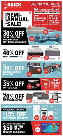Preview The Brick weekly flyer / circulaire valid from Mar 26, 2026