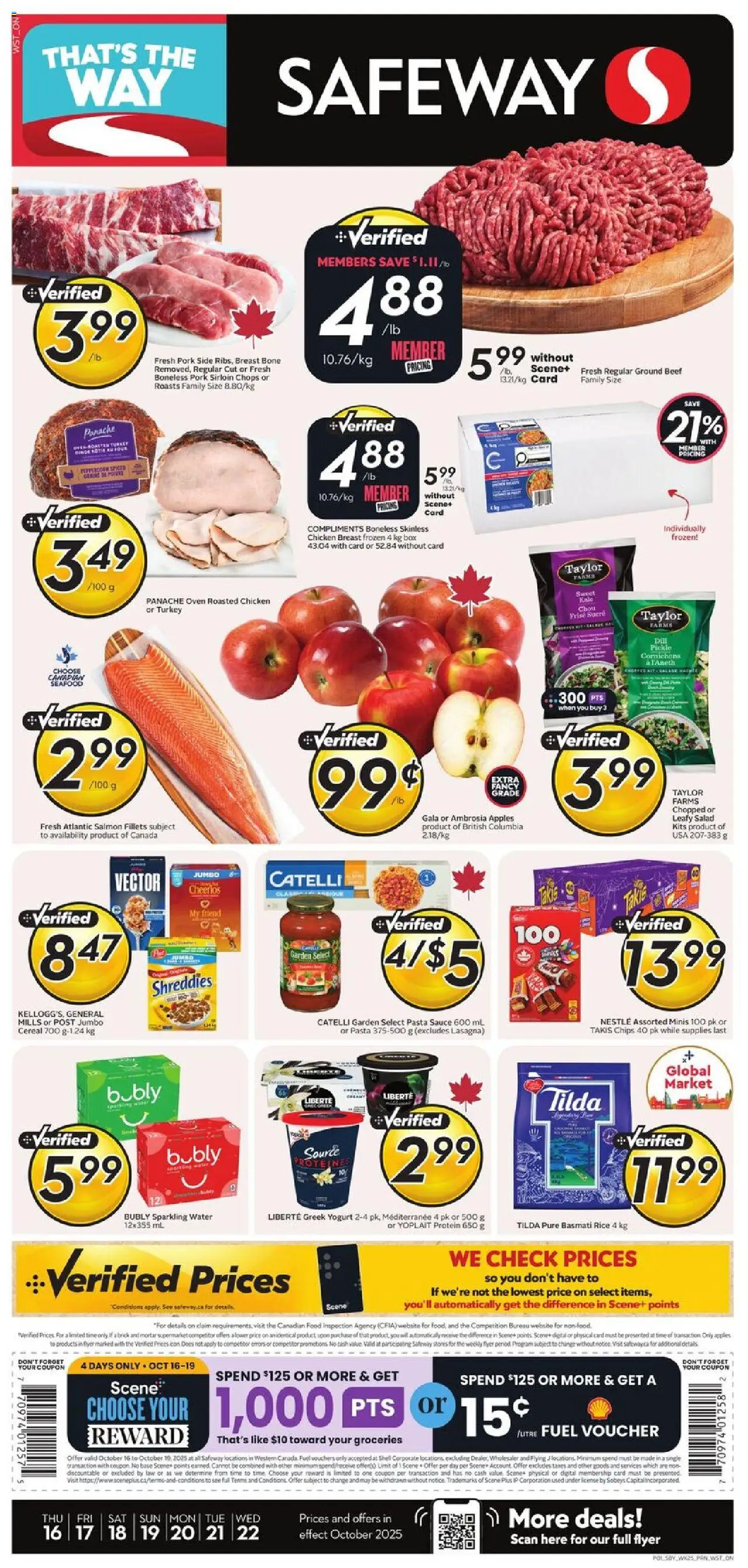 Safeway weekly flyer / circulaire - page 1- valid from Oct 16, 2025