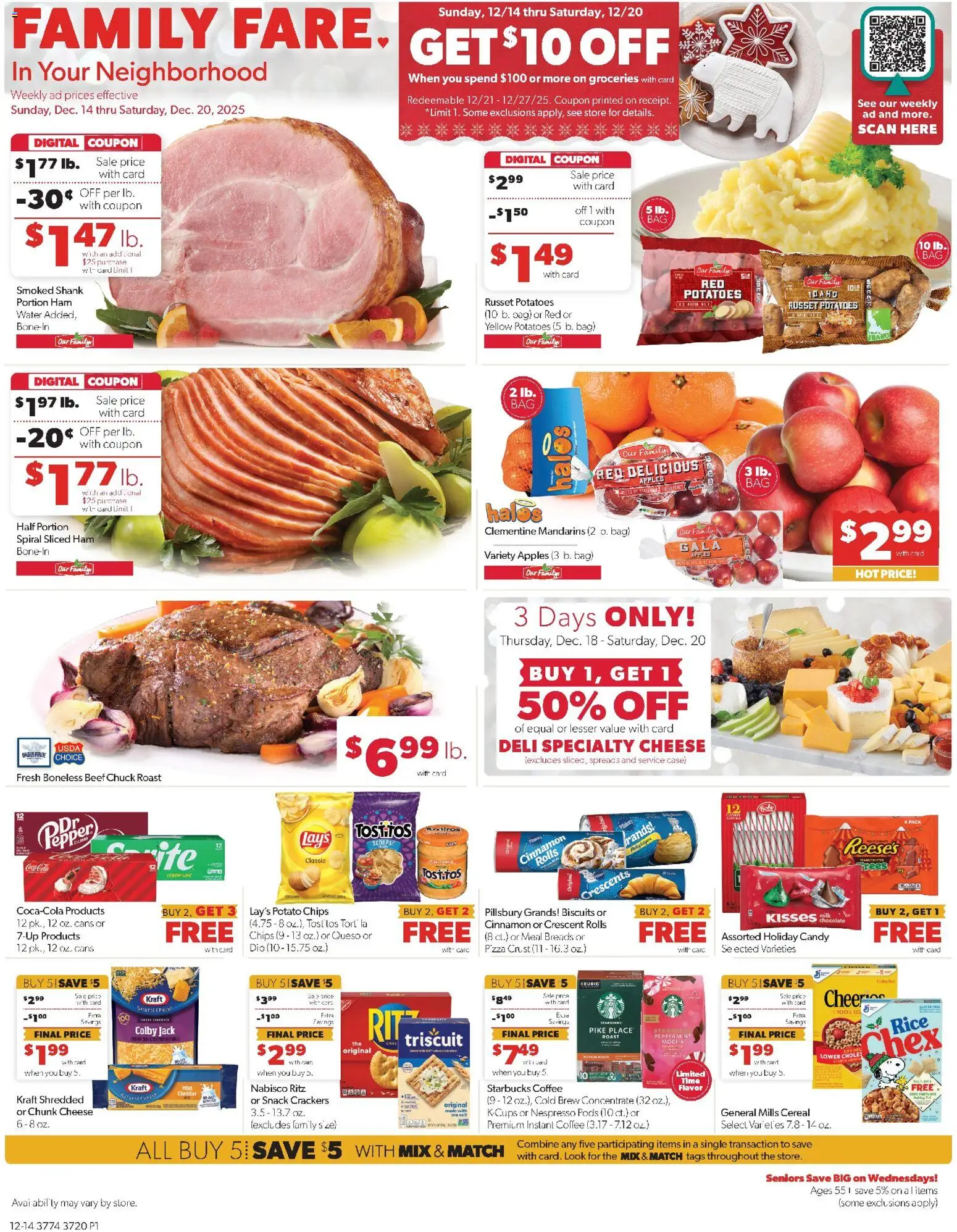 Family Fare Weekly Ad - IA - page 1- valid from 12/14/2025
