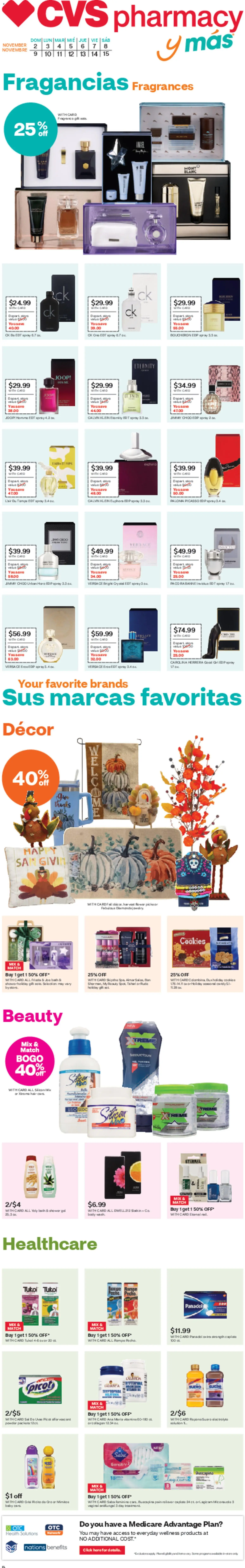 CVS Pharmacy y más - page 1- valid from 11/09/2025