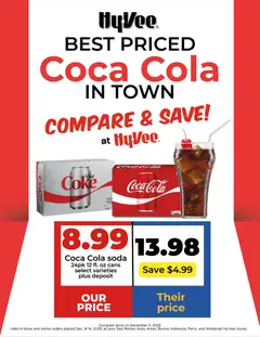 Preview HyVee Coca Cola 24pk Sale! valid from 12/08/2025