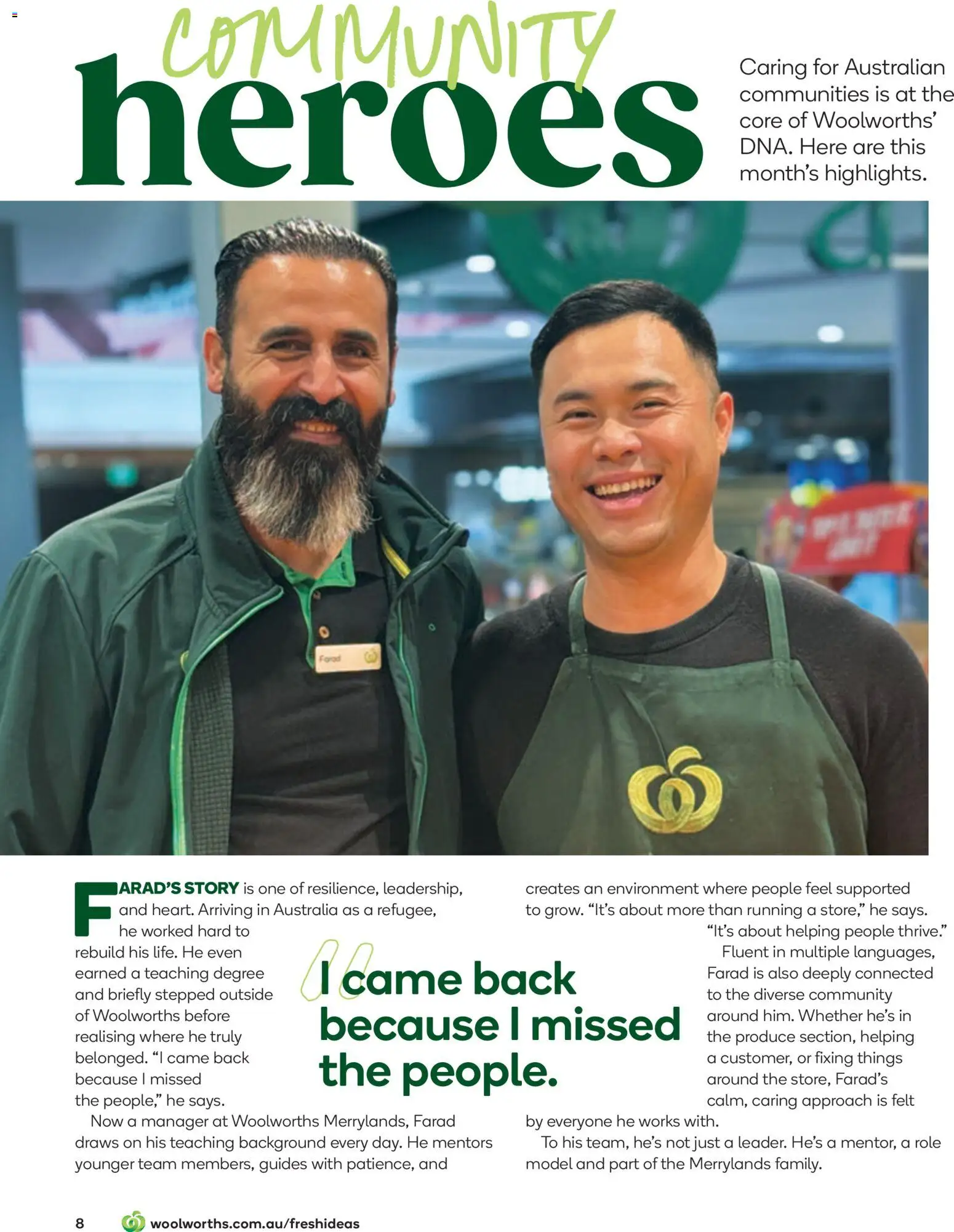 Woolworths Fresh Ideas Magazine - page 8- valid from 01/11/2025