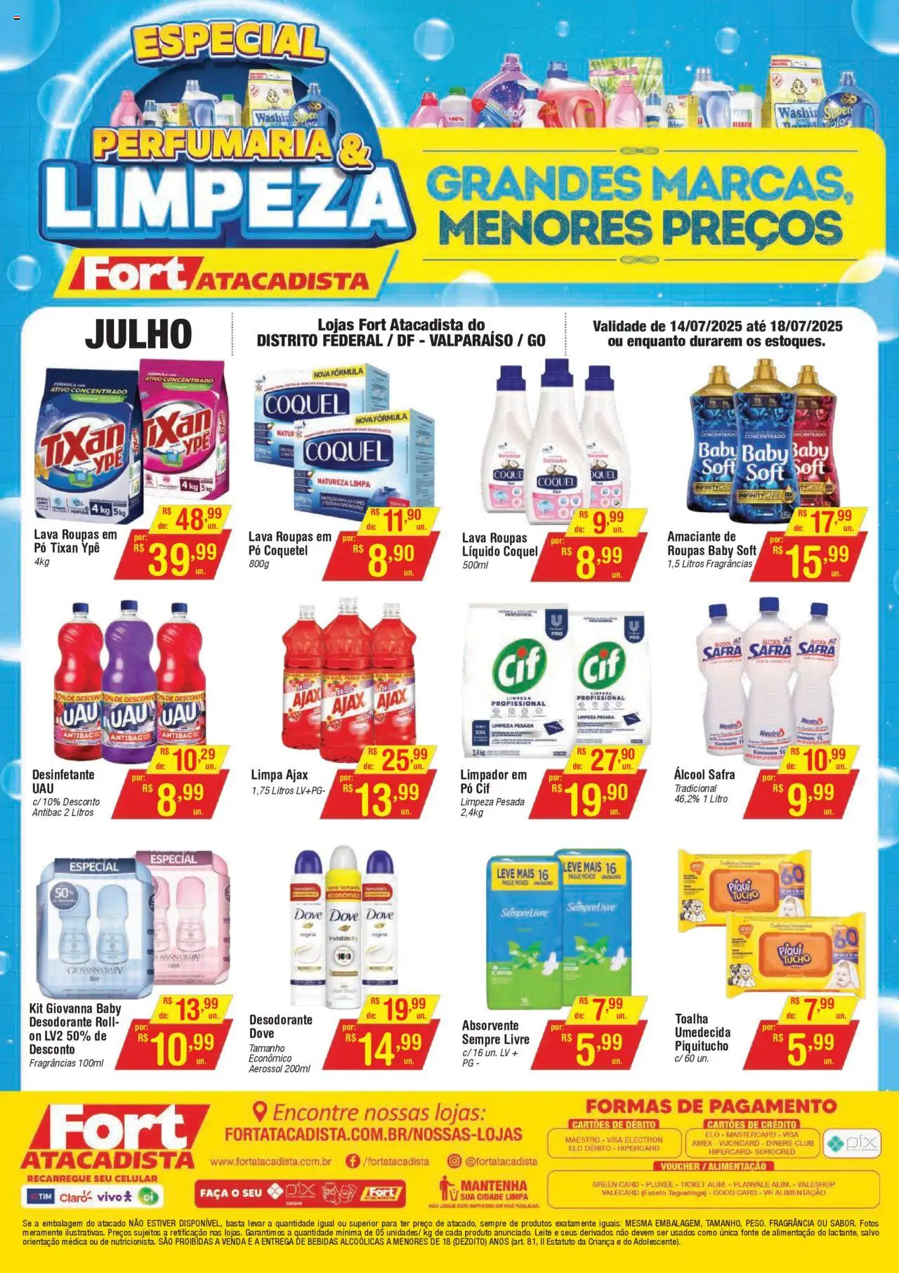 Fort Atacadista - Ofertas Perfumaria e Limpeza - página 1- válido a partir de 14/07/2025
