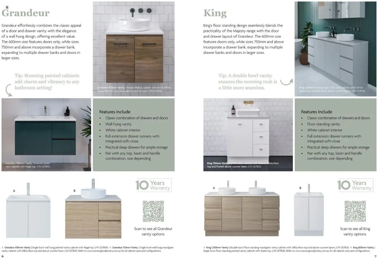 Bunnings Warehouse Bathroom Vanities - page 5- valid from 21/07/2025