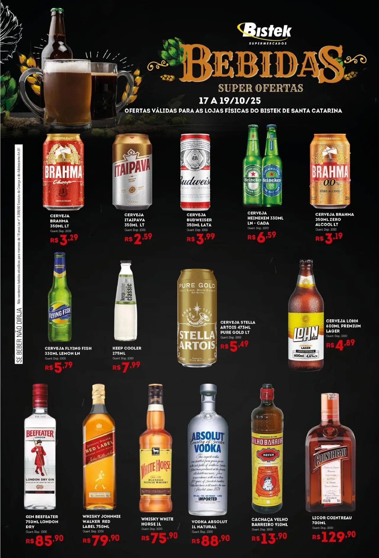 Bistek Supermercados - Ofertas Bebidas - página 1- válido a partir de 17/10/2025
