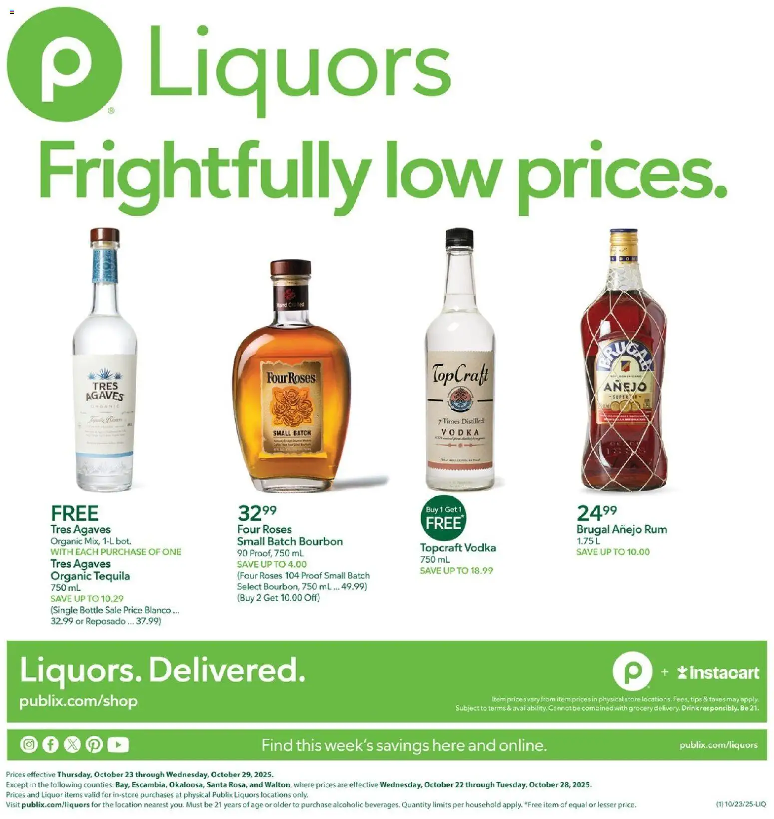 Publix Liquor - page 1- valid from 10/23/2025