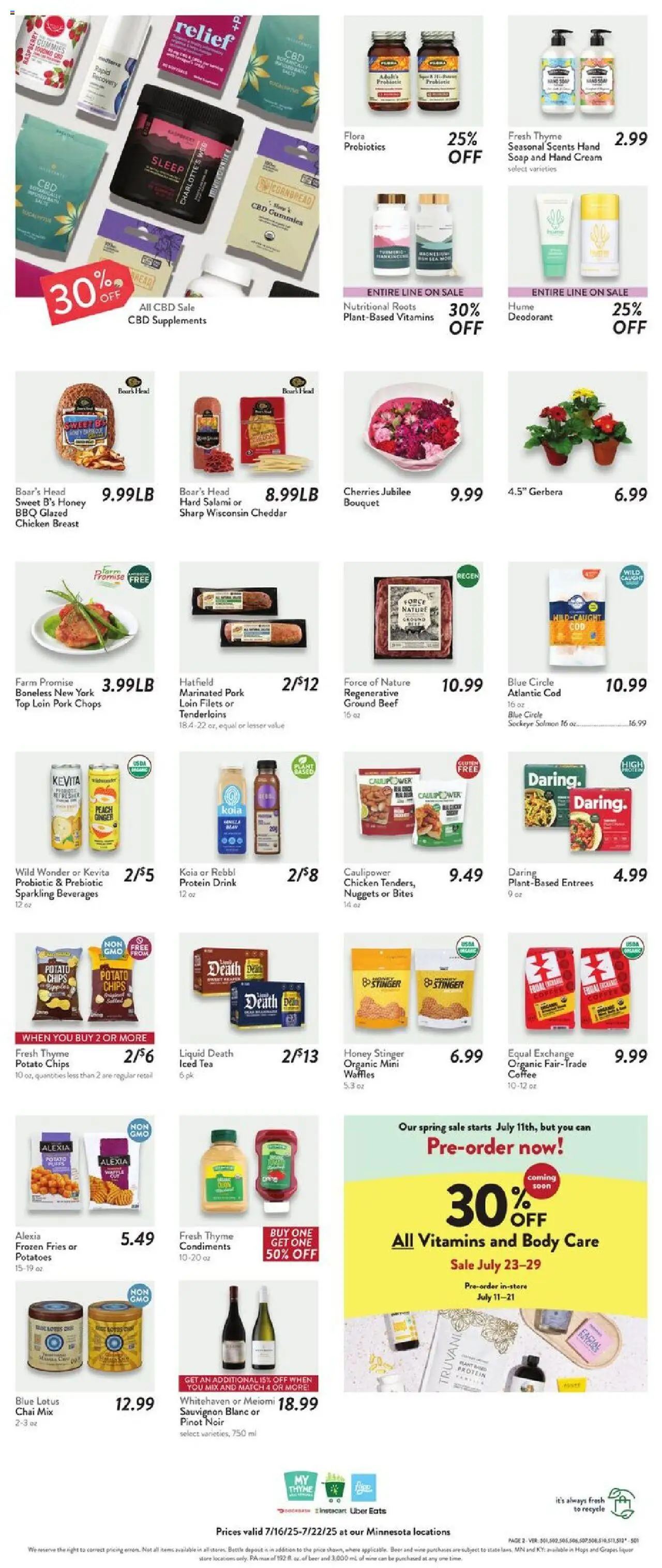 Fresh Thyme Weekly Ad - MN - page 5- valid from 07/16/2025