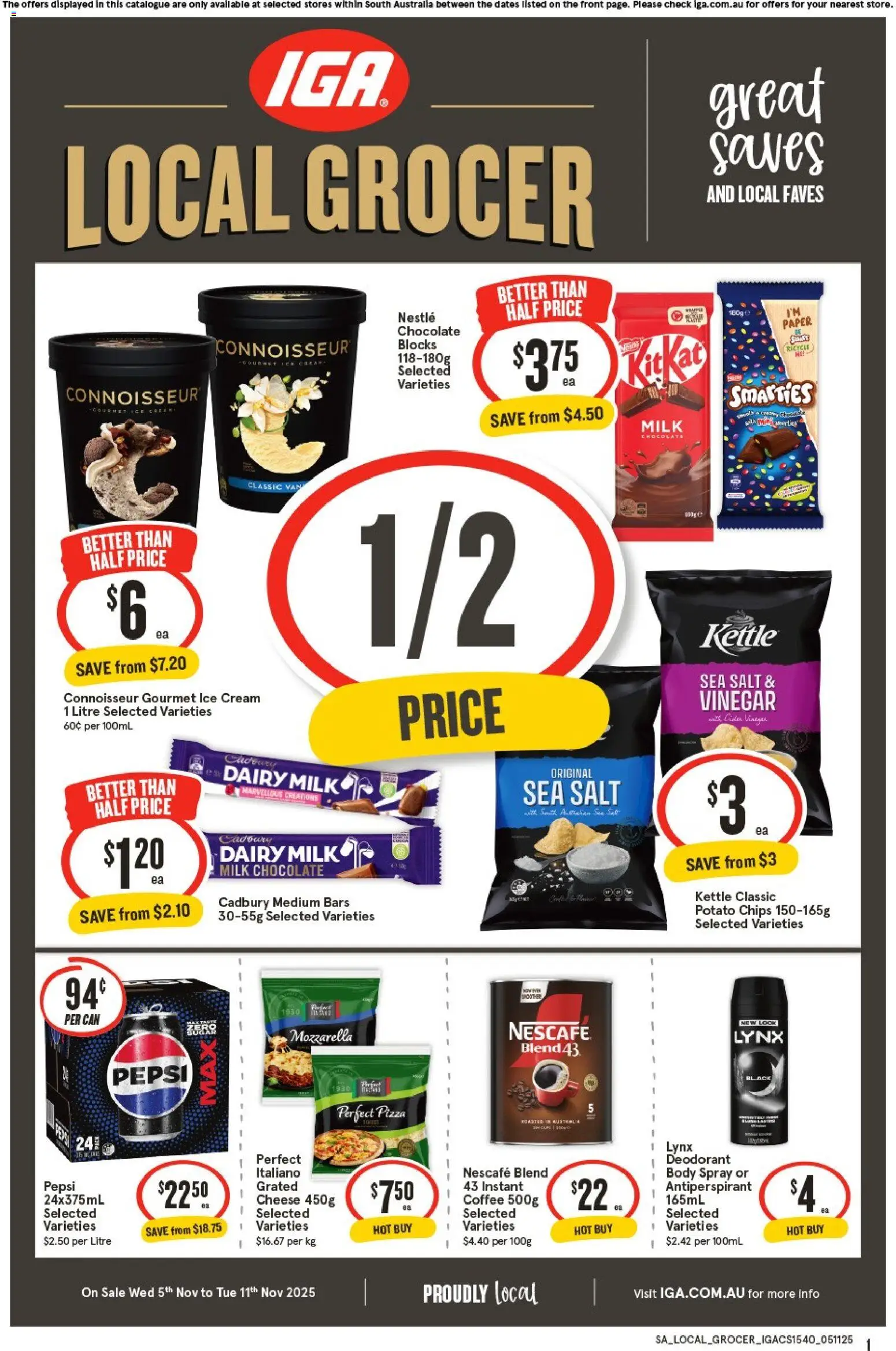 IGA Local Grocer SA - page 1- valid from 05/11/2025