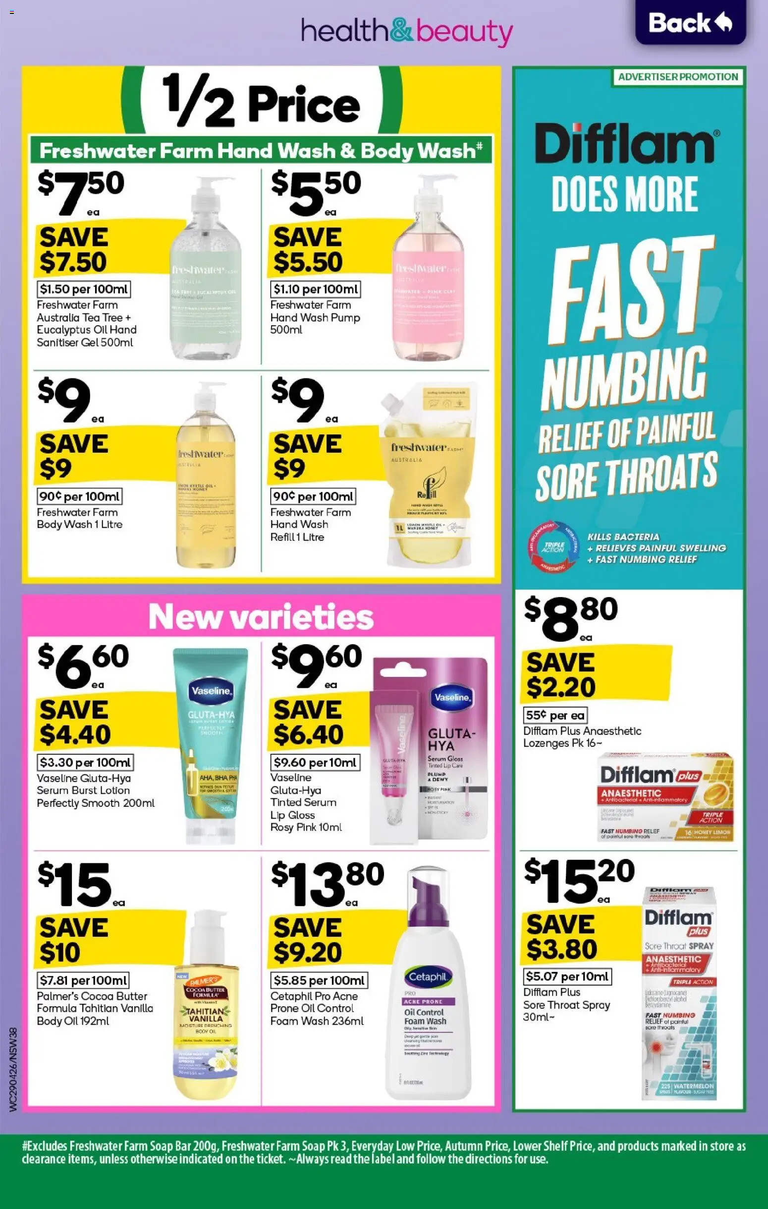 Woolworths catalogue  - page 38- valid from 29/04/2026