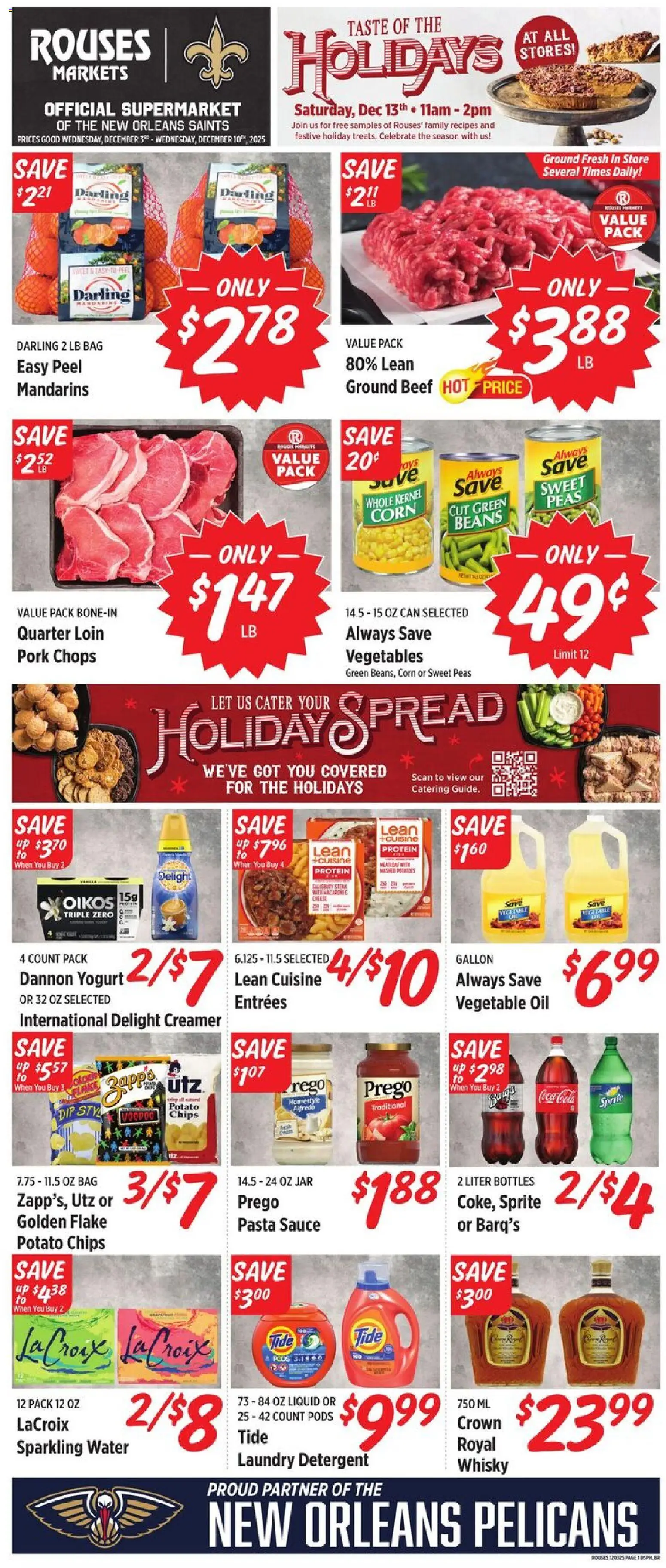 Rouses Weekly Ad - LA - page 1- valid from 12/03/2025