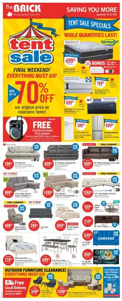 Preview The Brick weekly flyer / circulaire valid from Sep 12, 2025