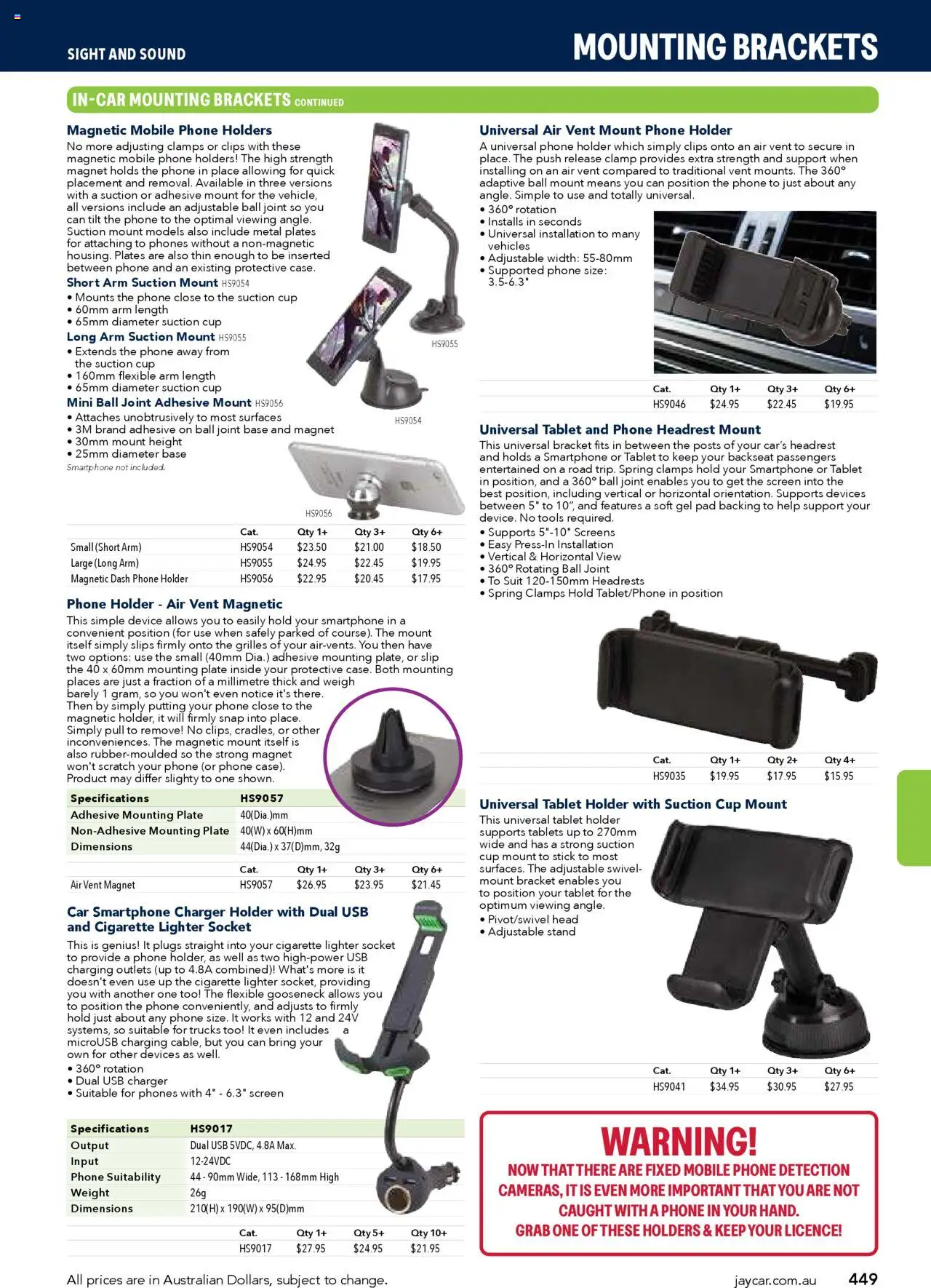 Jaycar Engineering & Scientific Catalogue 2025/2026  - page 449- valid from 09/07/2025