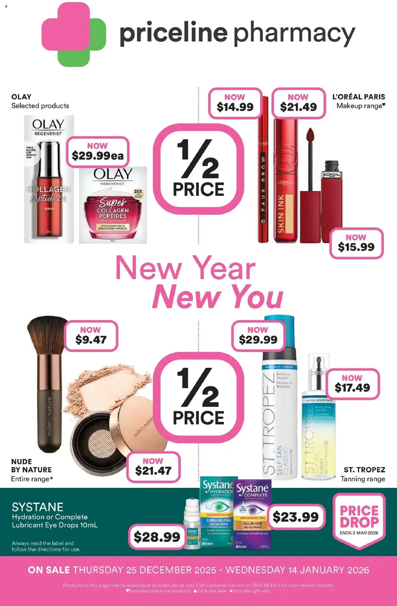 Priceline Pharmacy  Catalogue  - page 1- valid from 25/12/2025