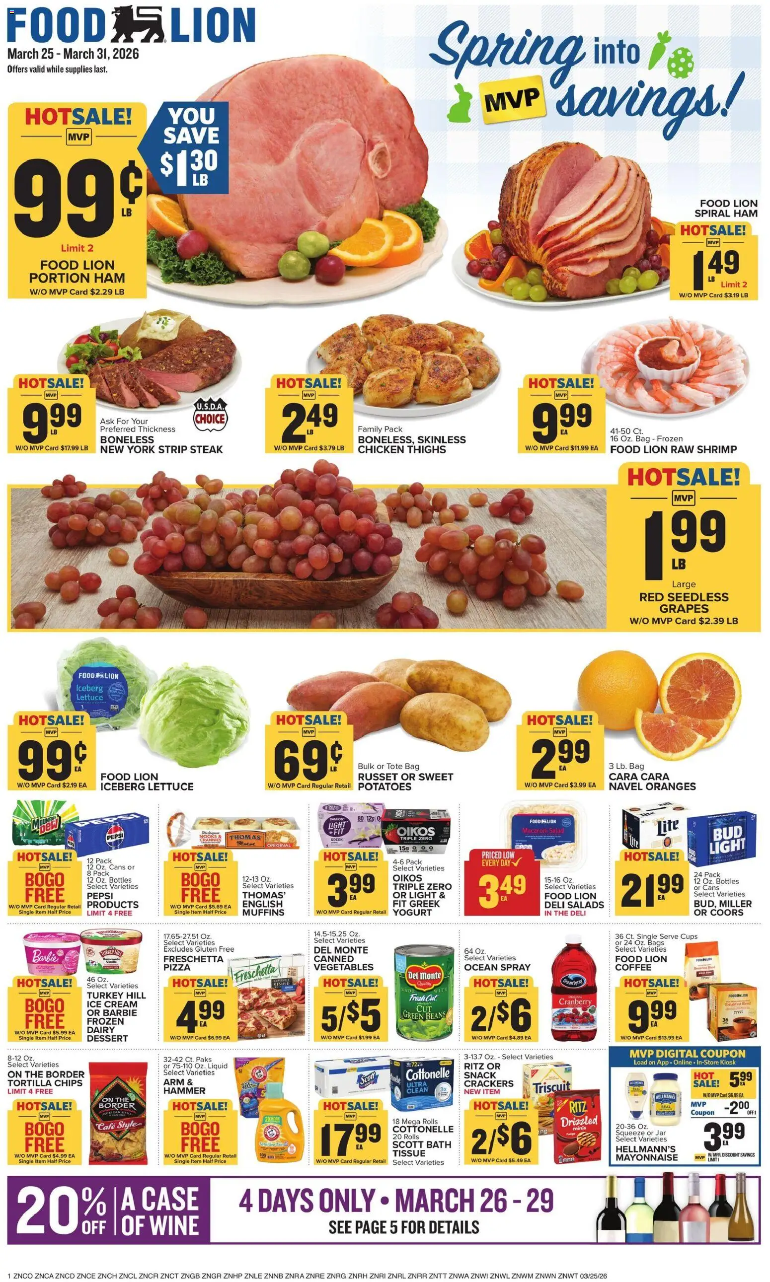 Food Lion Weekly Ad - page 1- valid from 03/25/2026
